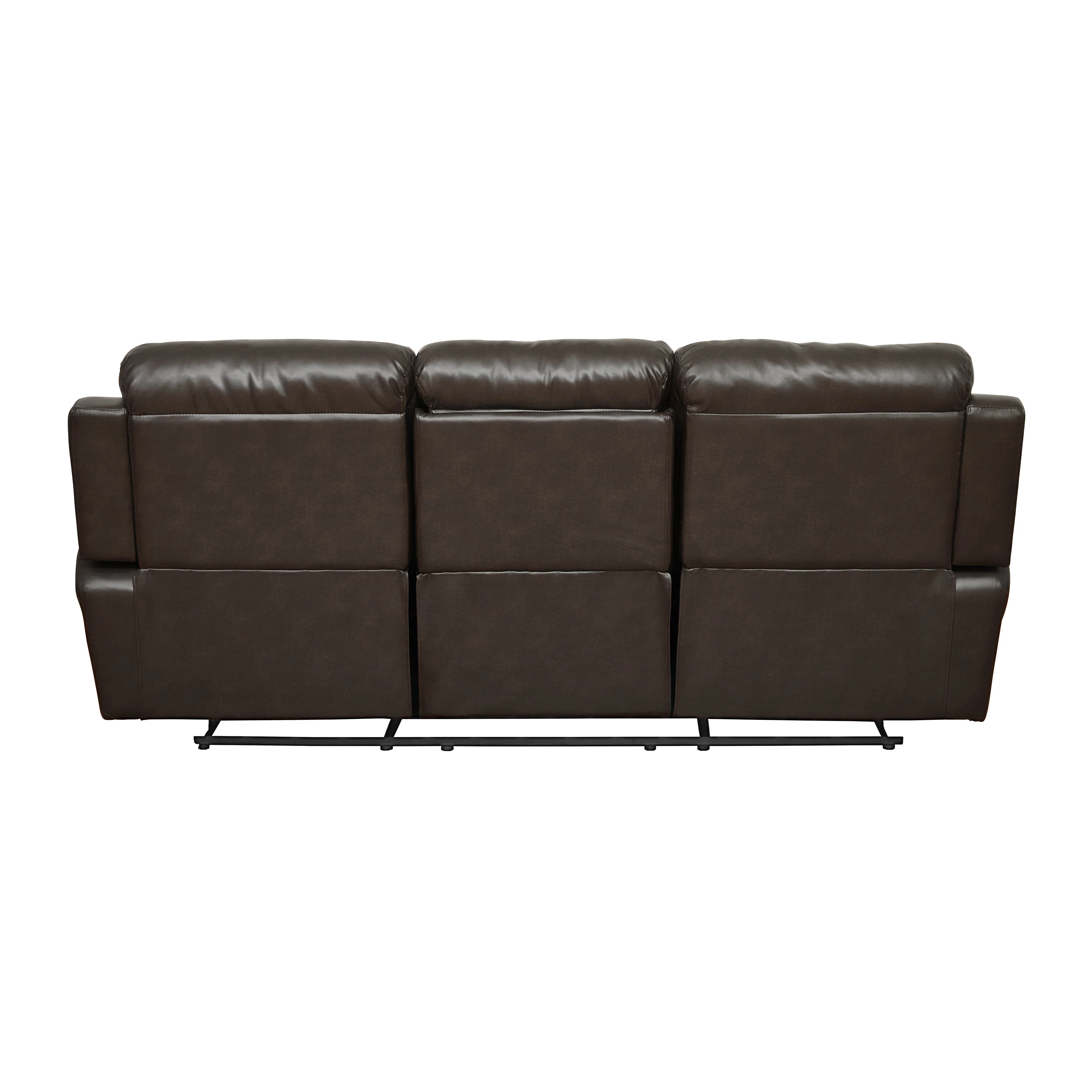 Marille Double Reclining Sofa in Brown - Image 3