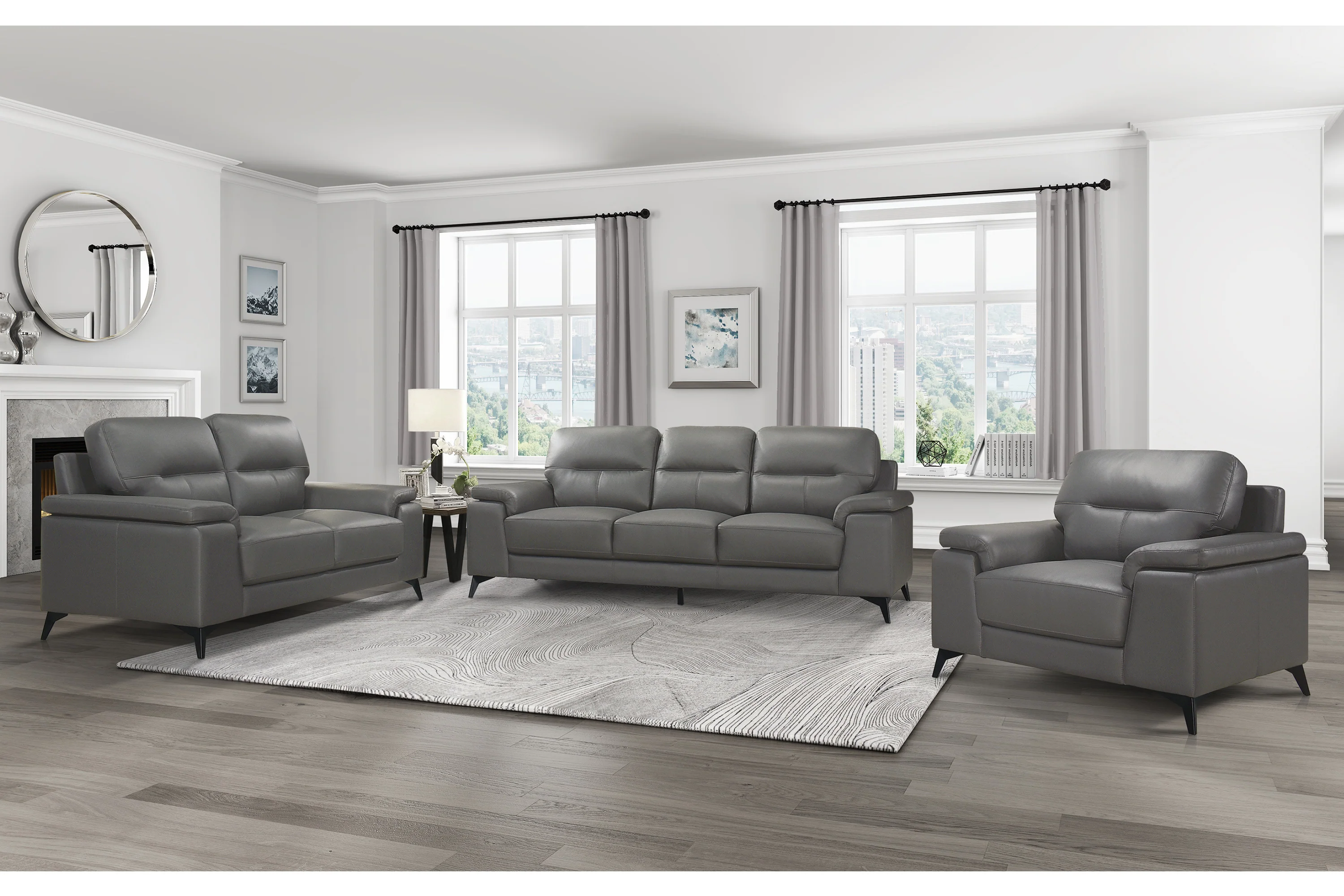 Mischa Sofa in Dark Gray 9514DGY-3 - Image 5