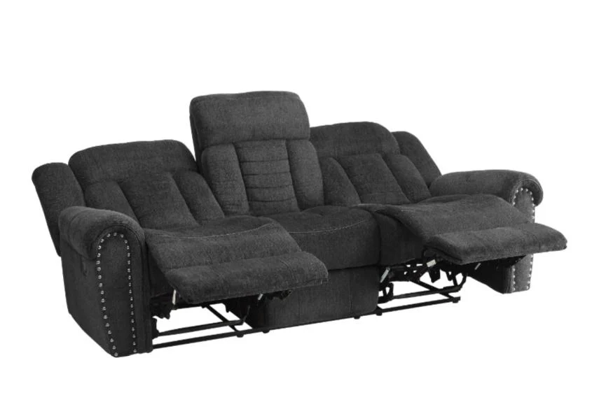 Nutmeg Double Reclining Sofa in Charcoal Gray 9901CC-3 - Image 2