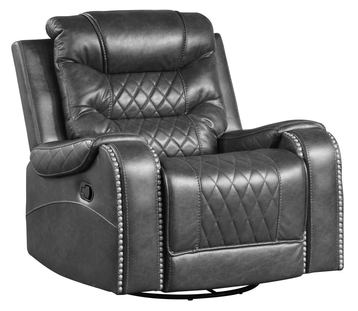 Putnam Swivel Glider Reclining Chair in Gray 9405GY-1 - Image 2