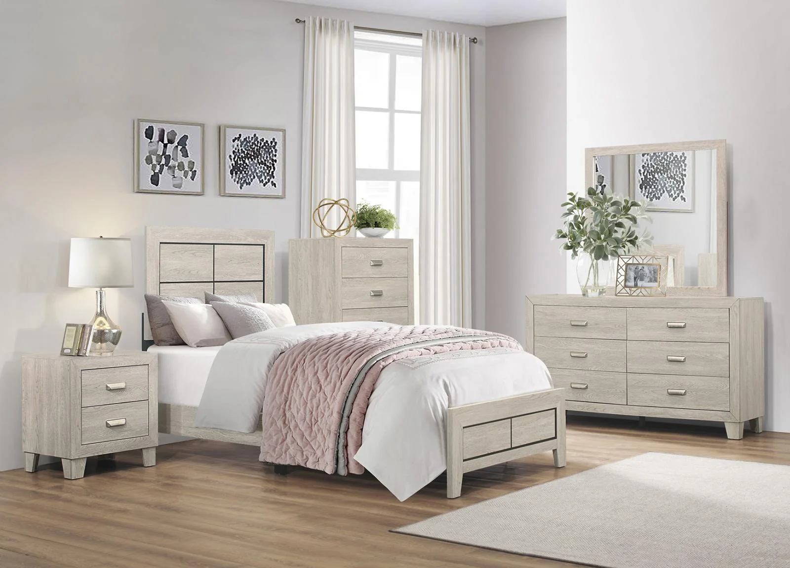 Quinby Mirror in Light Brown 1525-6 - Image 3