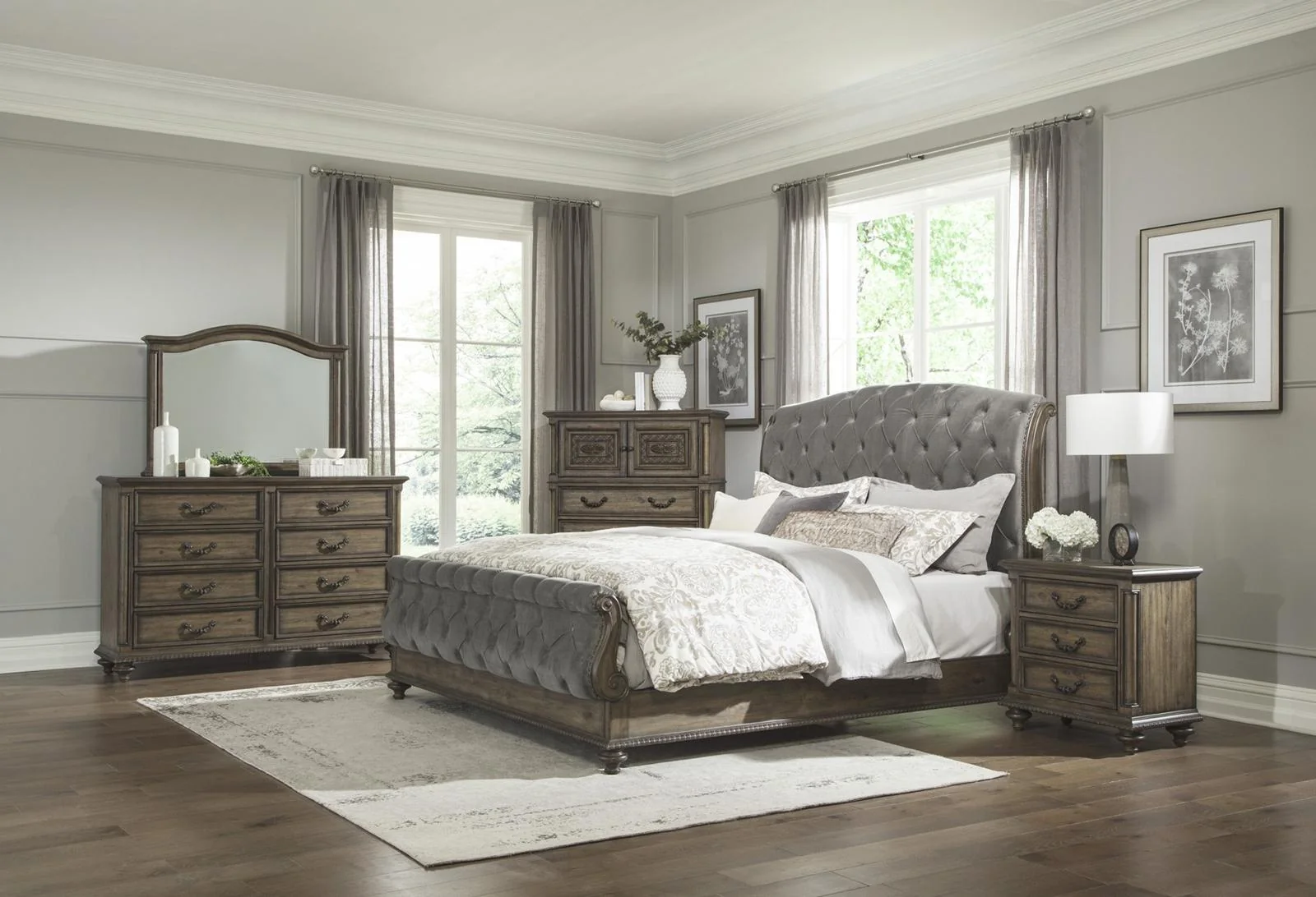 Rachelle 3 Drawer Nightstand in Weathered Pecan 1693-4 - Image 5