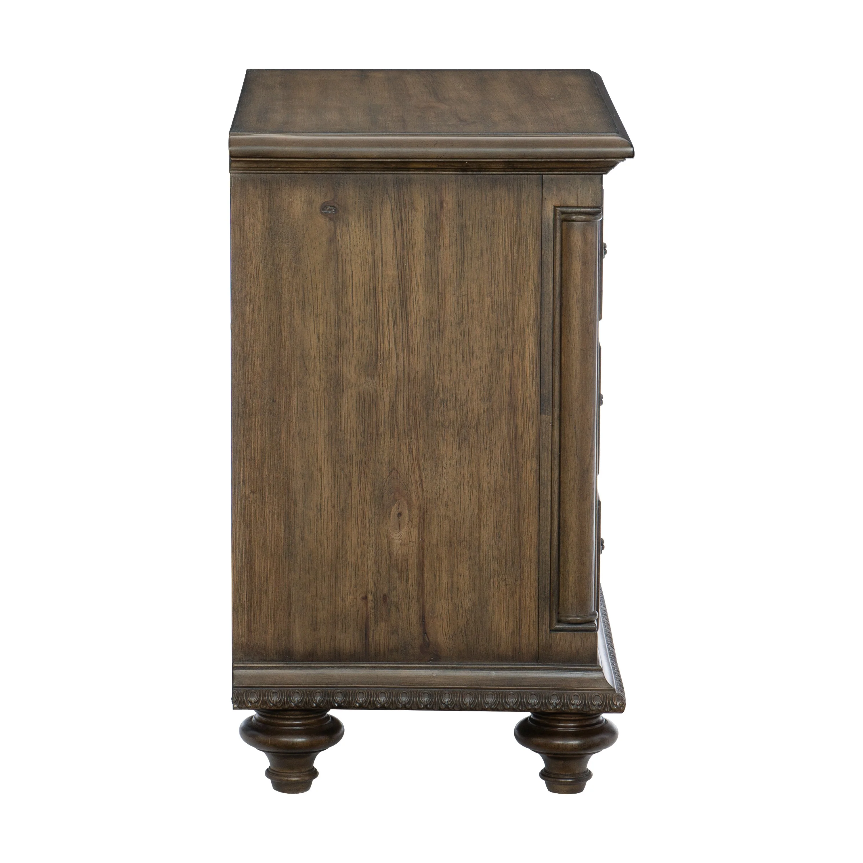 Rachelle 3 Drawer Nightstand in Weathered Pecan 1693-4 - Image 8