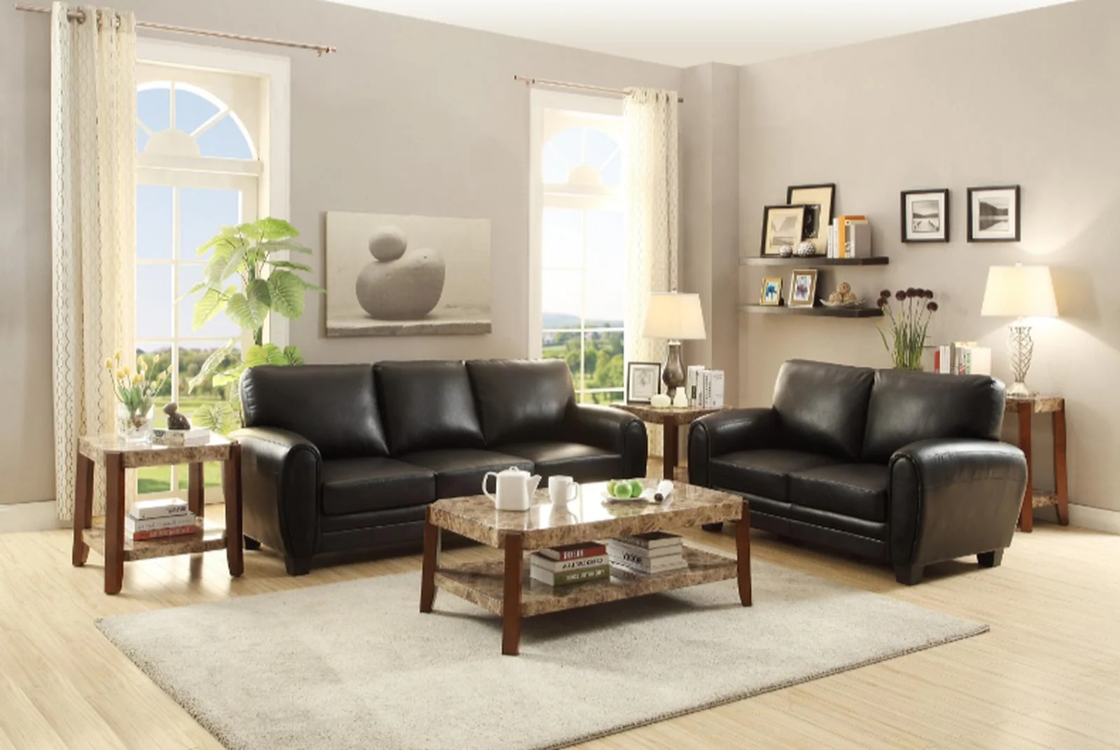 Rubin Loveseat in Black - Image 3