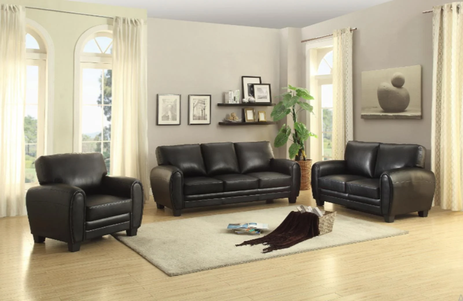 Rubin Loveseat in Black - Image 4