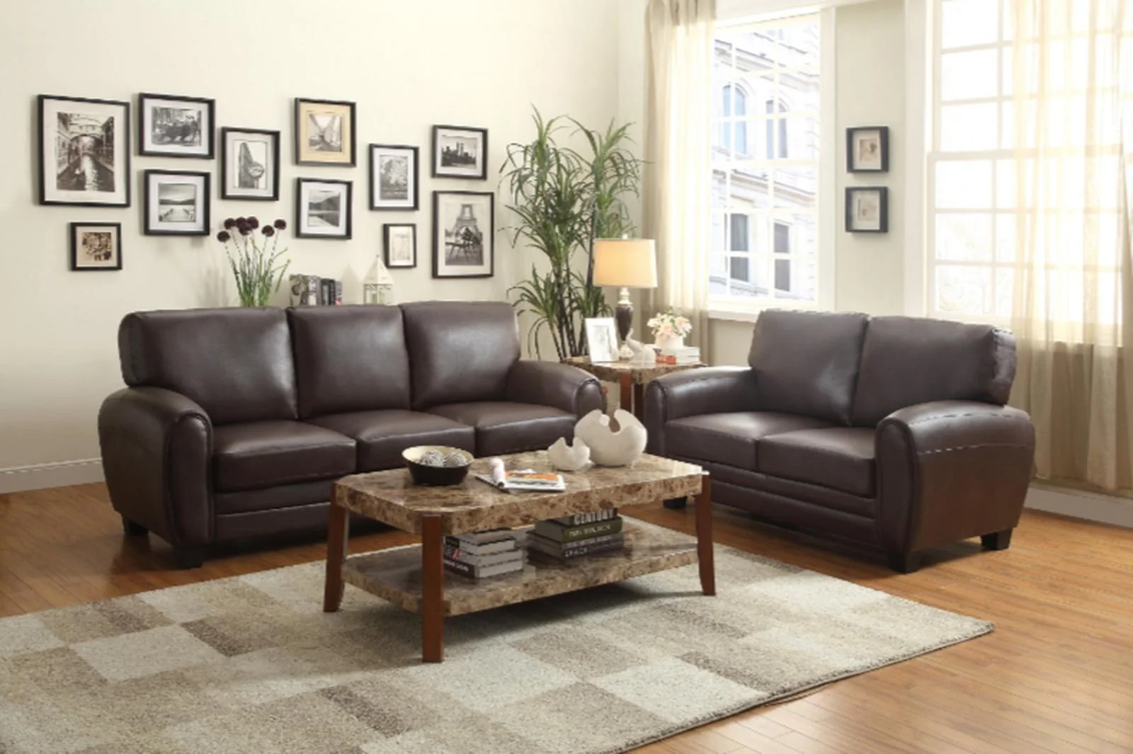 Rubin Loveseat in Dark Brown - Image 2