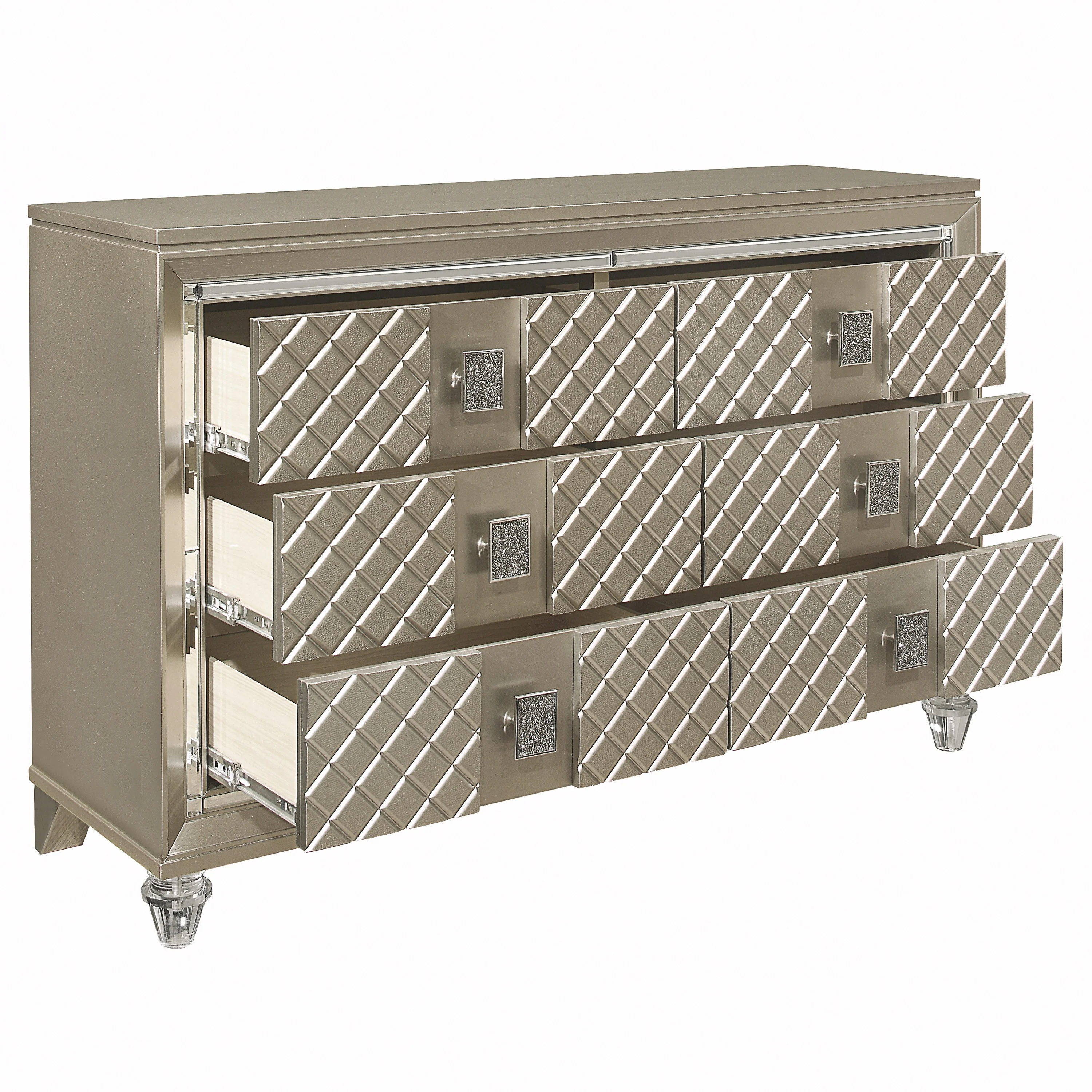 Youth Loudon 6 Drawer Dresser in Champagne Metallic B1515-5 - Image 7