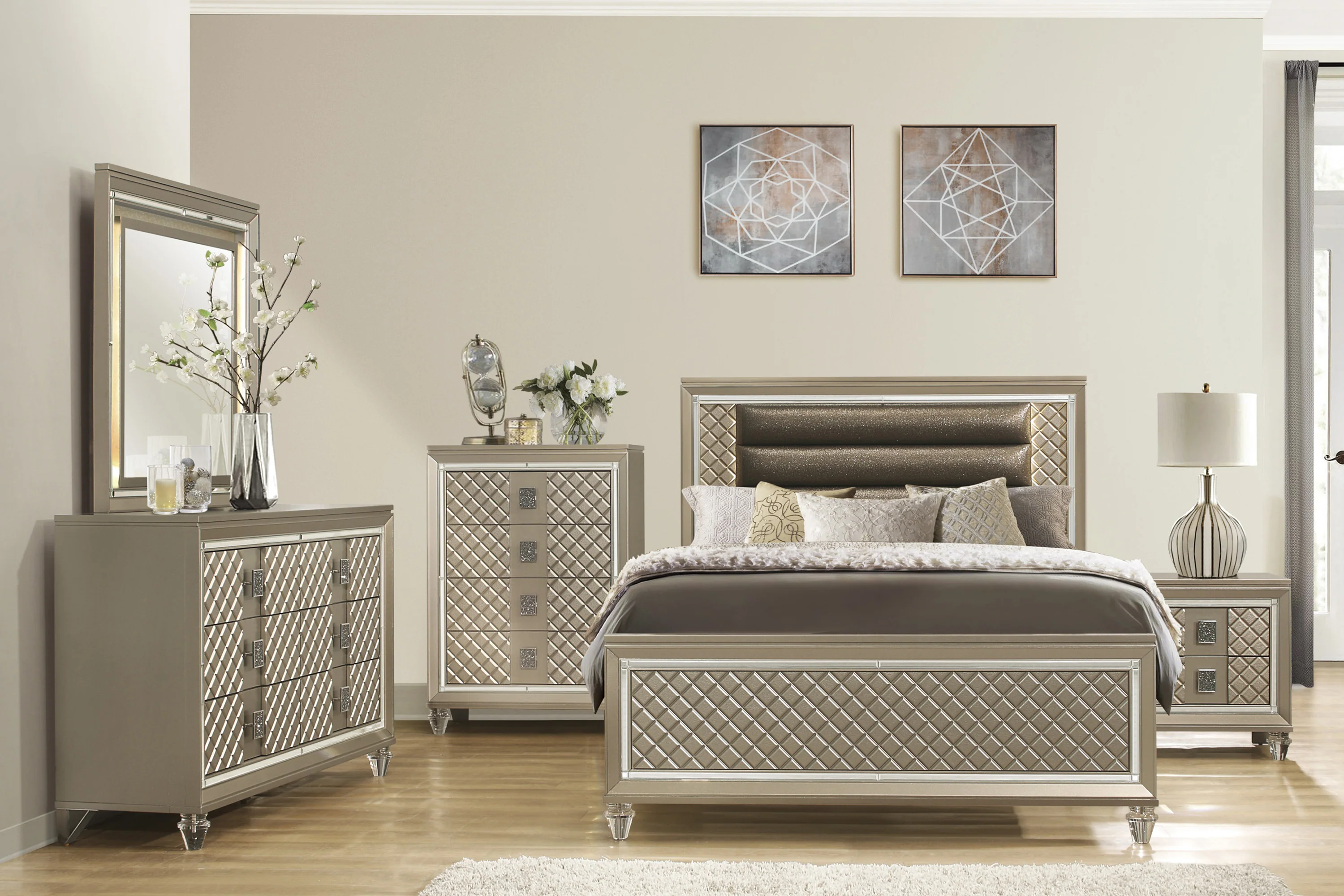 Youth Loudon Mirror in Champagne Metallic B1515-6 - Image 5