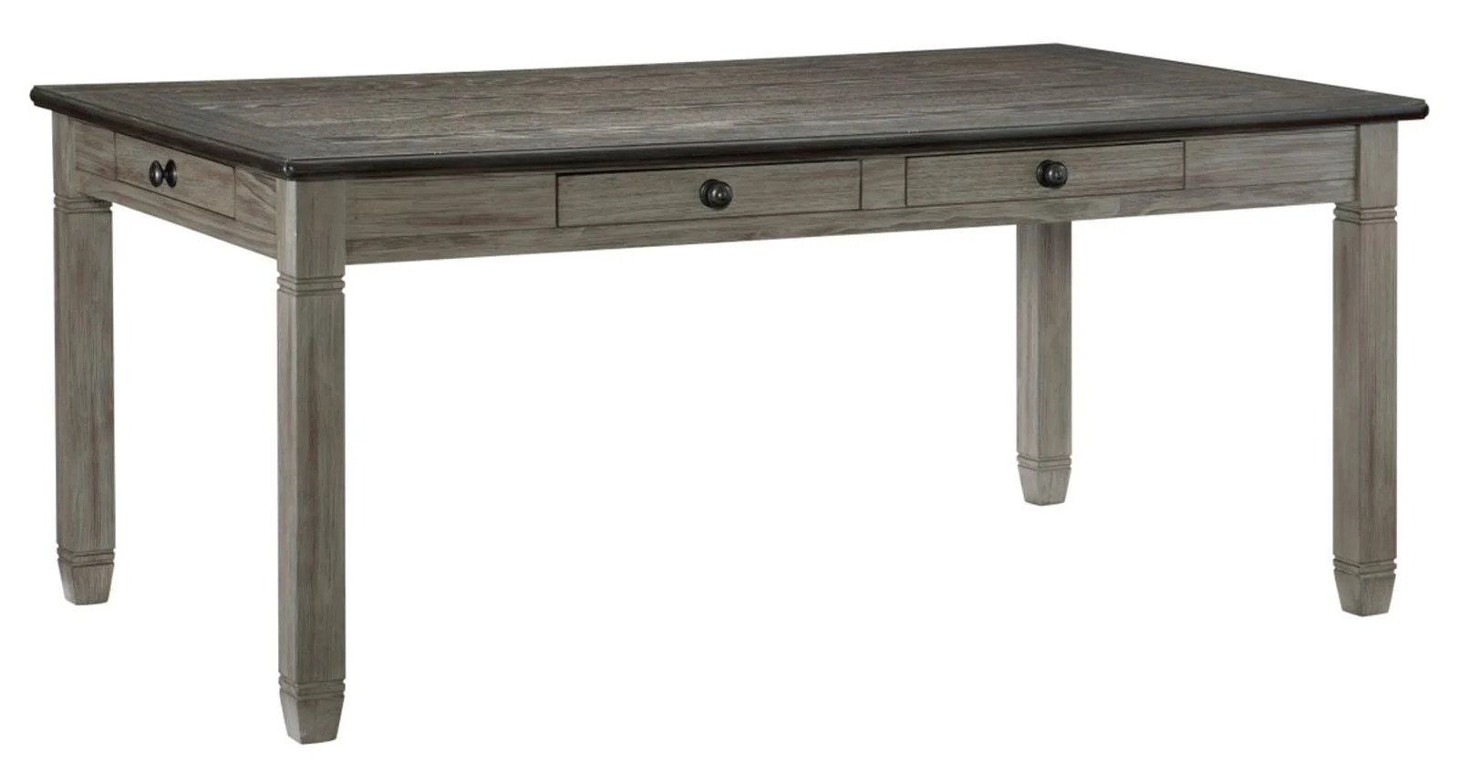 Granby Dining Table in Coffee and Antique Gray 5627GY-72 - Image 2