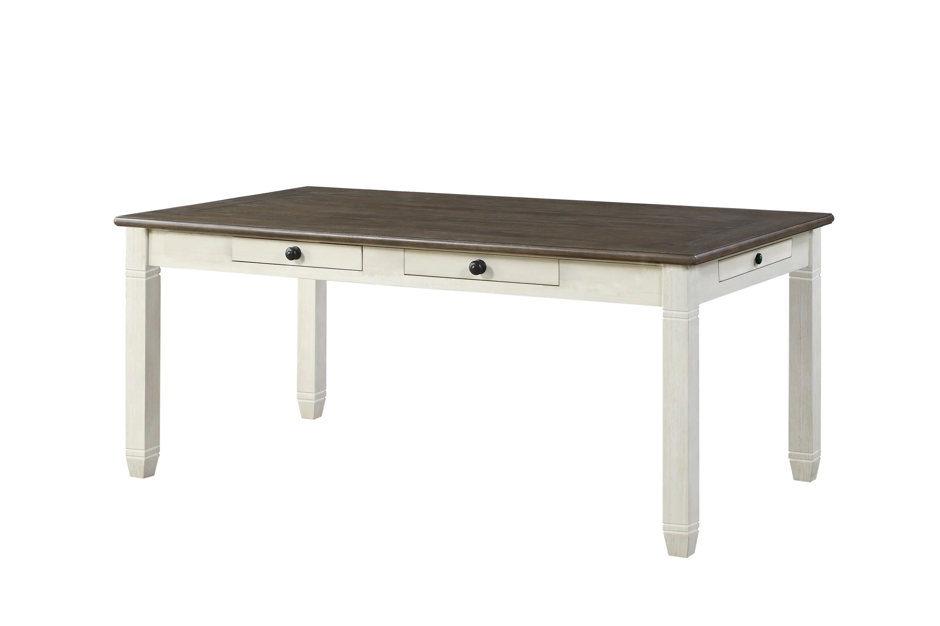 Granby Dining Table in White & Brown 5627NW-72 - Image 5
