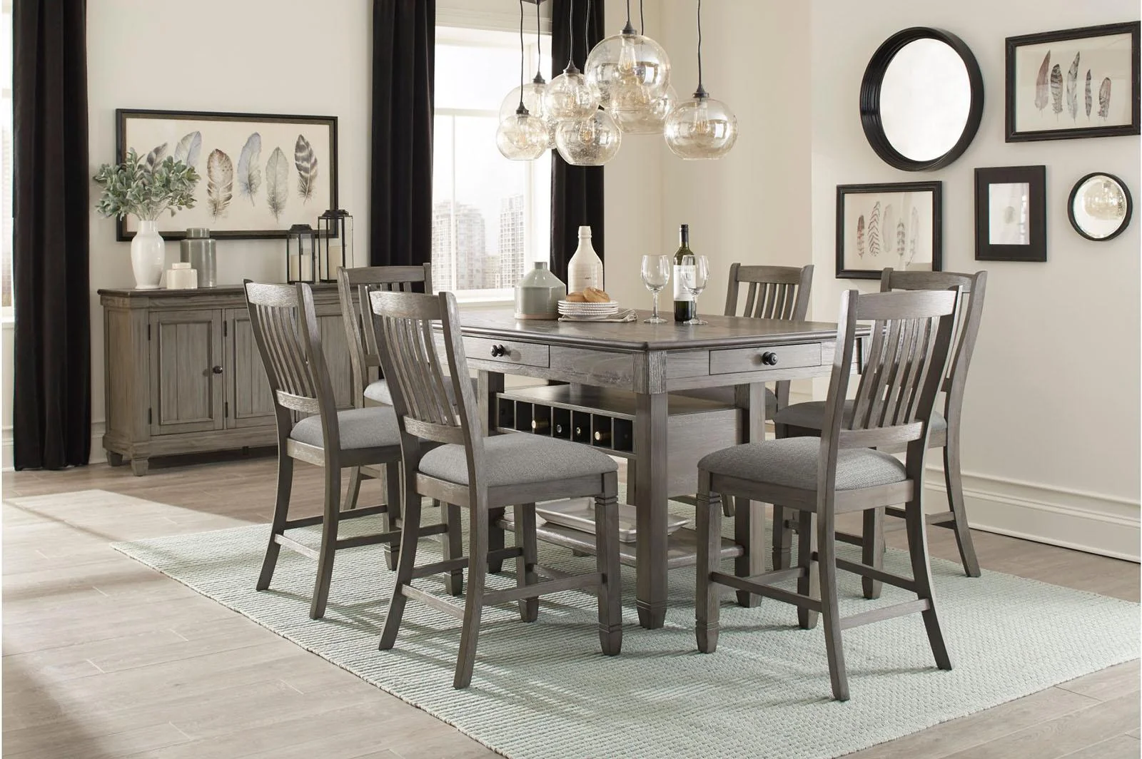 Granby Server in Coffee and Antique Gray 5627GY-40 - Image 4