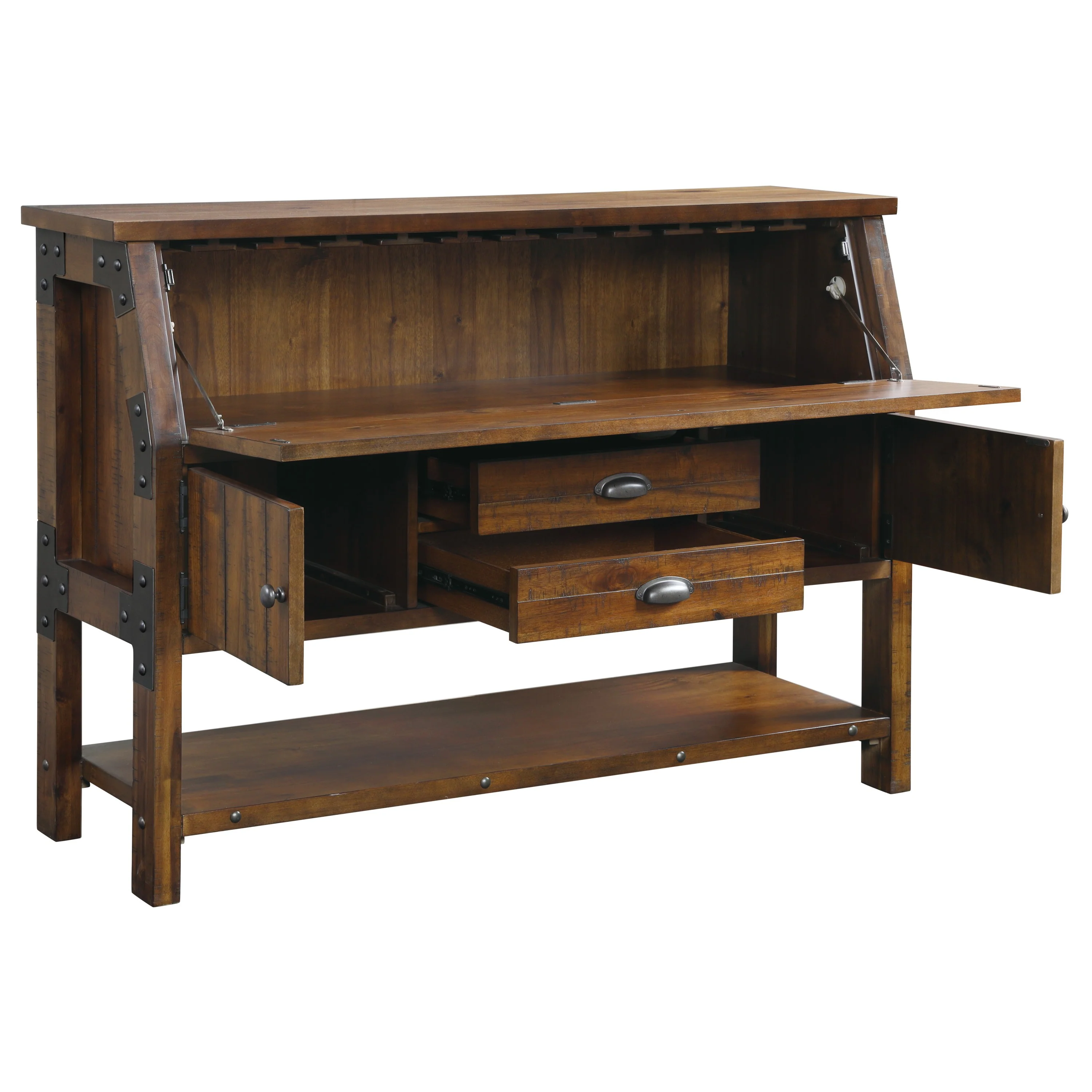 Holverson Buffet/Server in Rustic Brown 1715-55 - Image 6