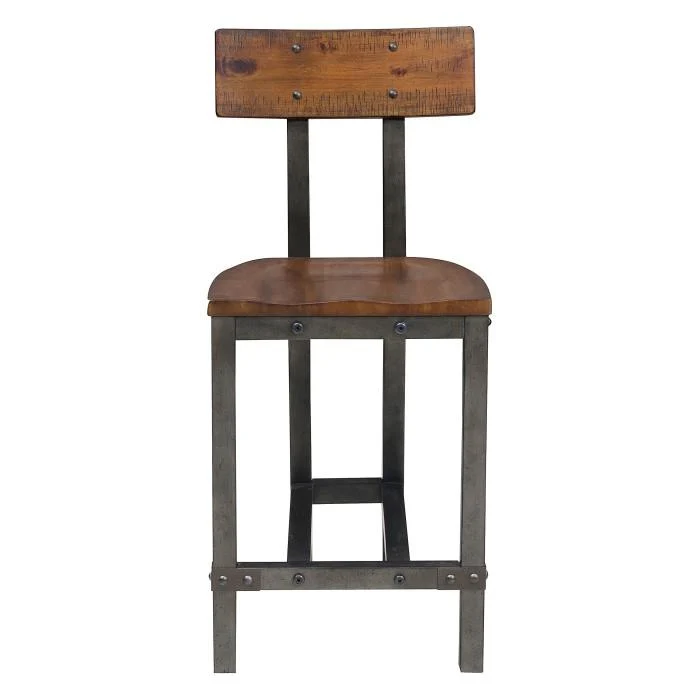 Holverson Counter Height Chair in Rustic Brown (Set of 2)
