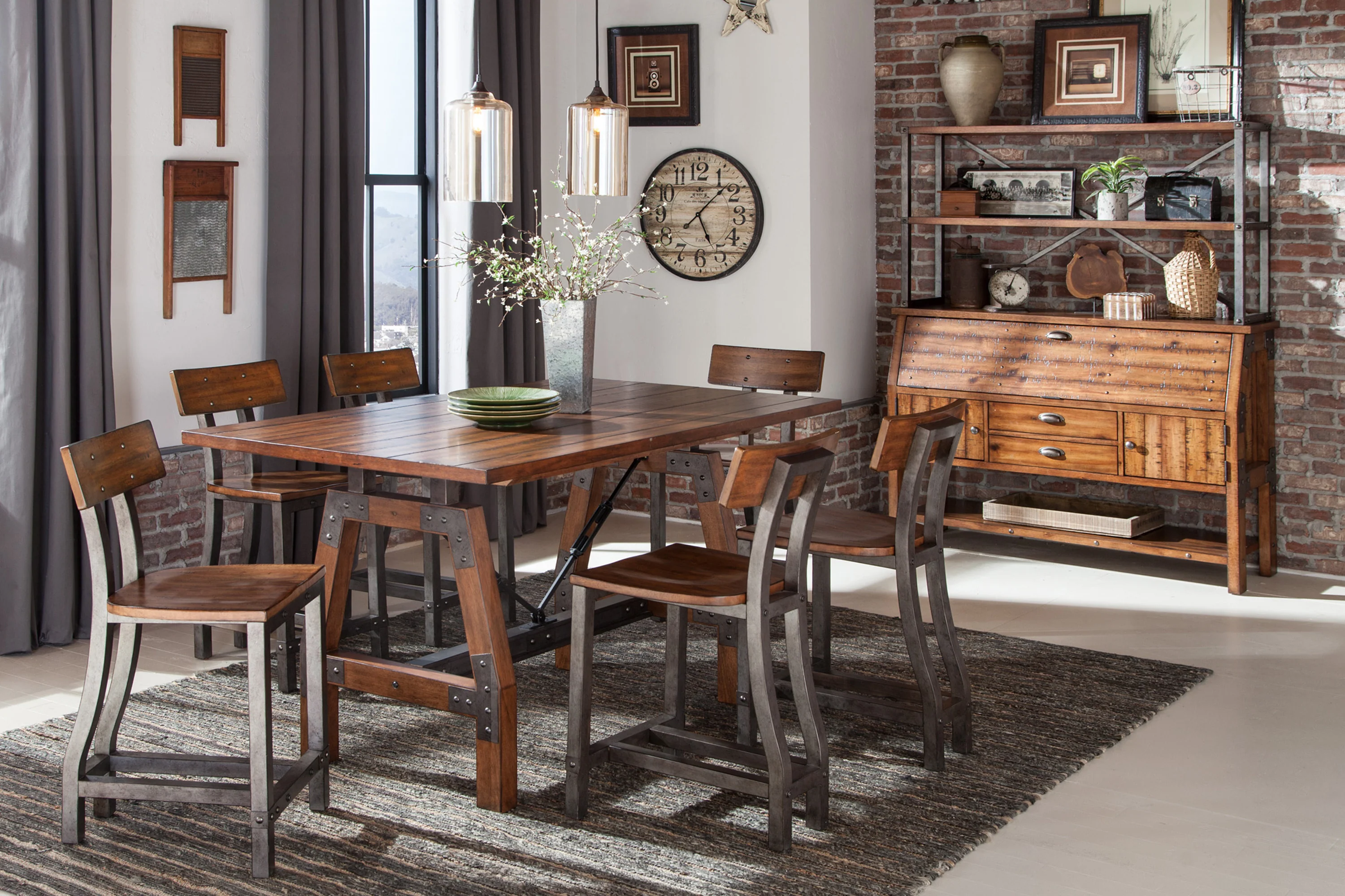 Holverson Counter Height Chair in Rustic Brown (Set of 2) - Image 5