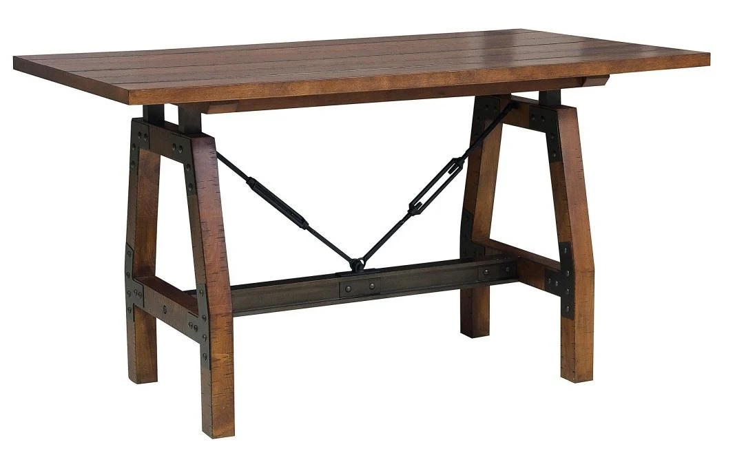 Holverson Counter Height Table in Rustic Brown 1715-36 - Image 2
