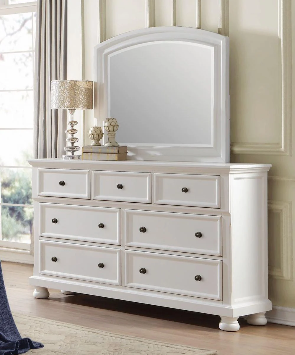 Laurelin 7 Drawer Dresser in White 1714W-5 - Image 3