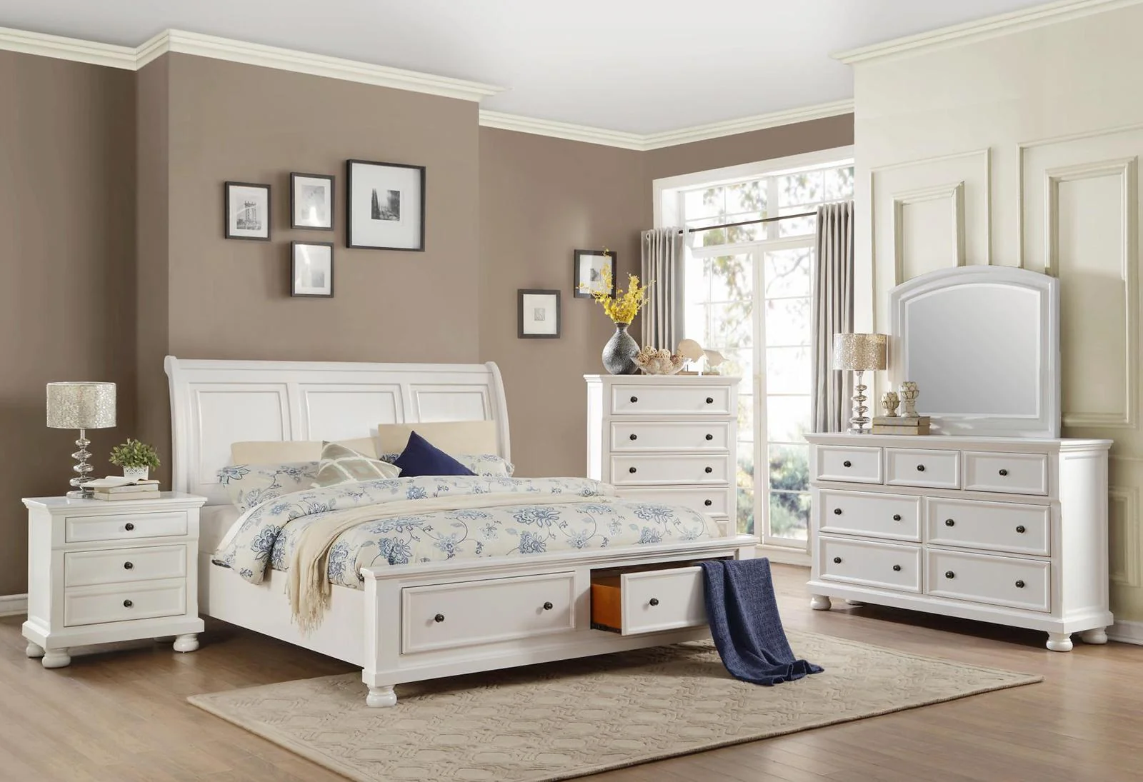 Laurelin 7 Drawer Dresser in White 1714W-5 - Image 4