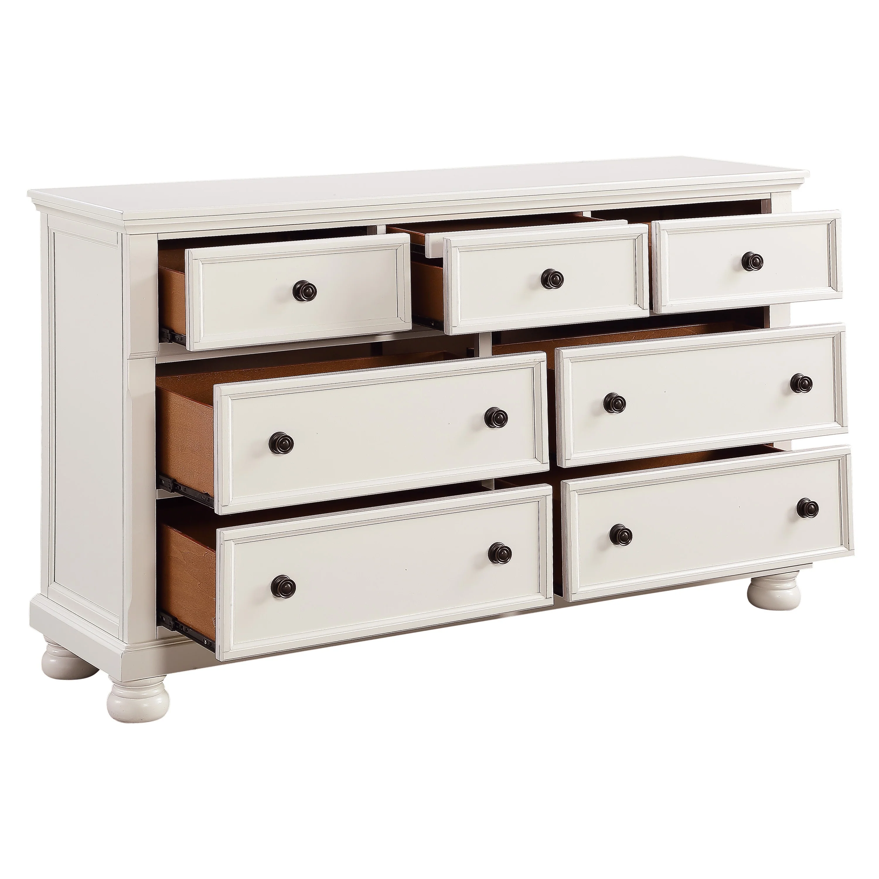 Laurelin 7 Drawer Dresser in White 1714W-5 - Image 7