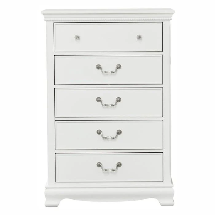Lucida 5 Drawer Chest in White 2039W-9