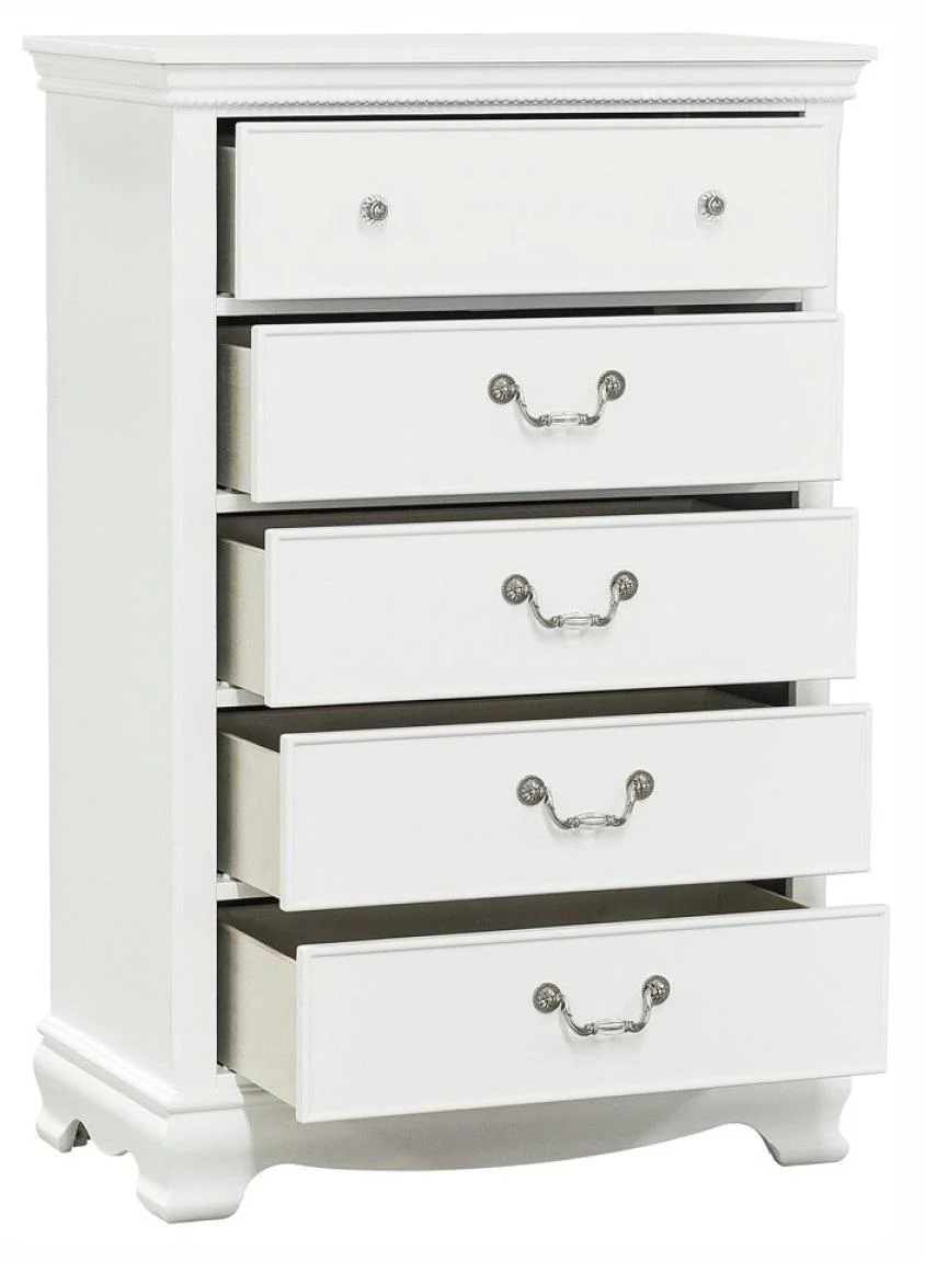 Lucida 5 Drawer Chest in White 2039W-9 - Image 3