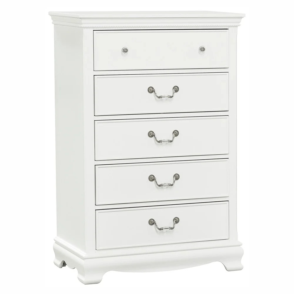 Lucida 5 Drawer Chest in White 2039W-9 - Image 6