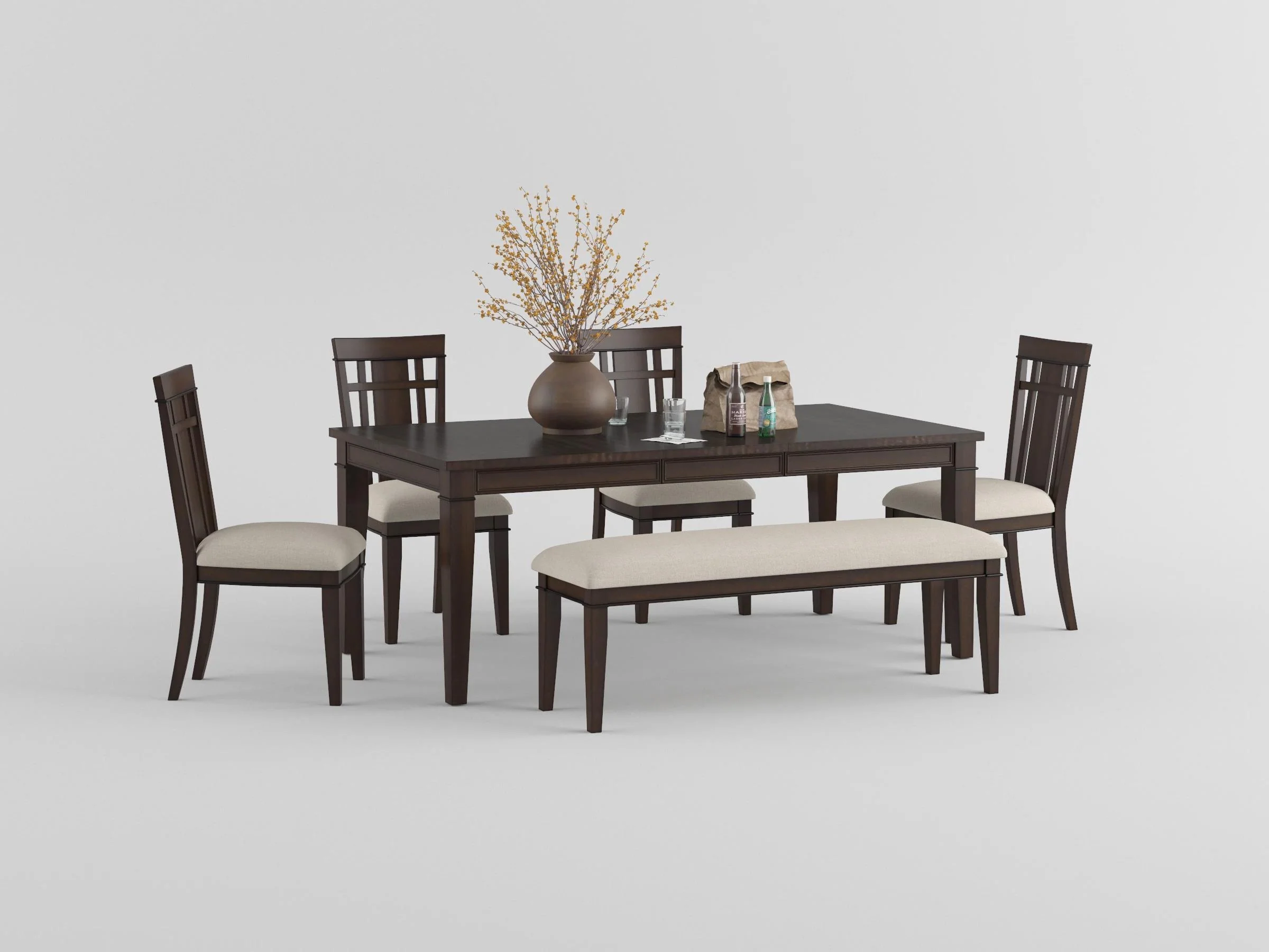 Makah Dining Table in Dark Brown 5496-78 - Image 6