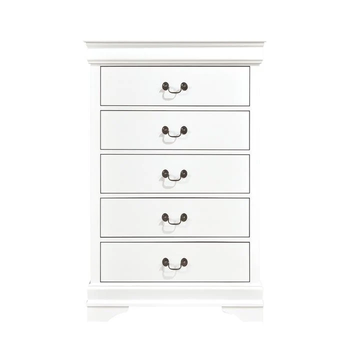Mayville 5 Drawer Chest in White 2147W-9
