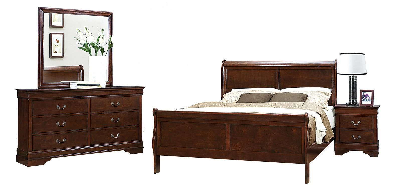 Mayville 6 Drawer Dresser in Brown Cherry 2147-5 - Image 3