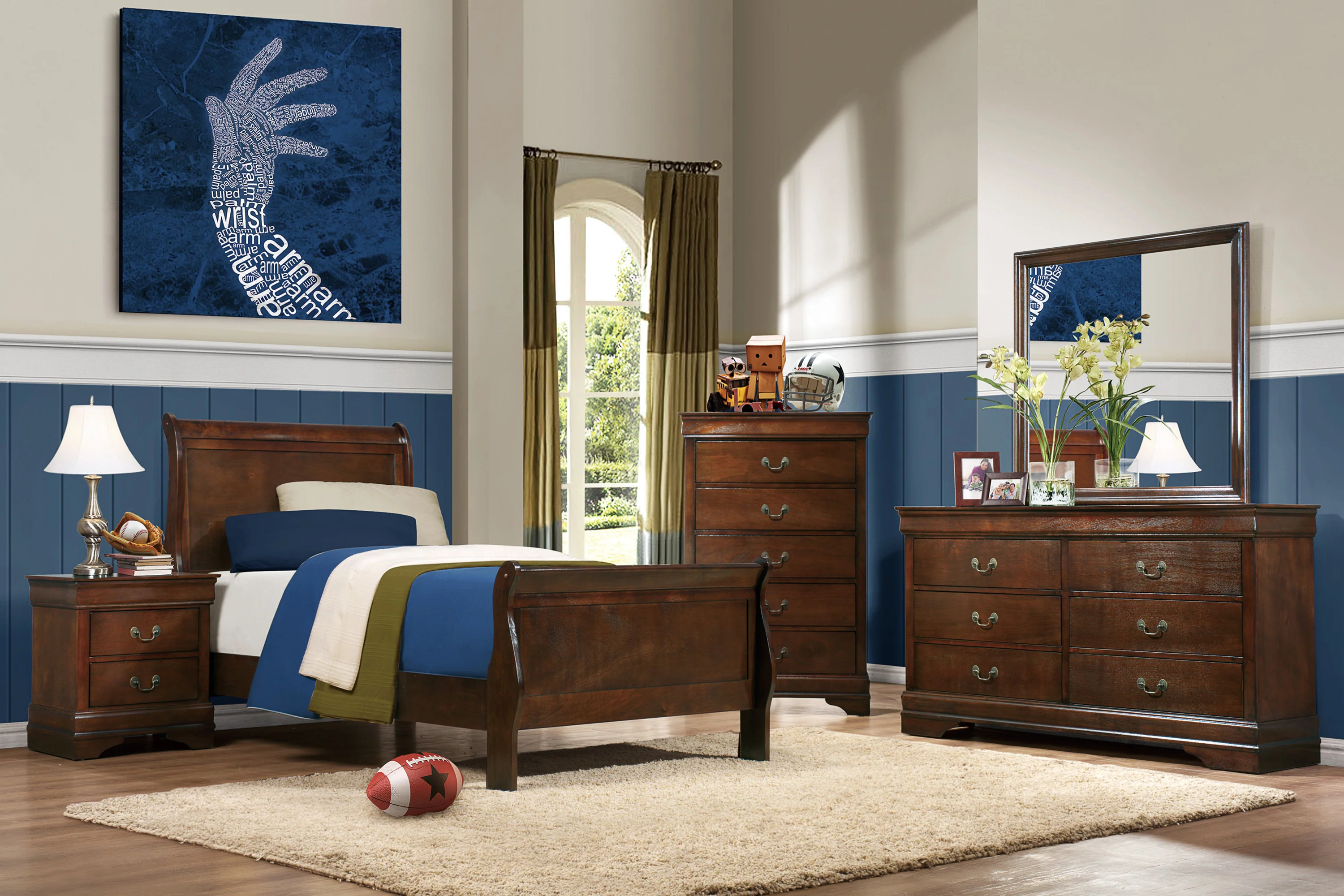 Mayville 6 Drawer Dresser in Brown Cherry 2147-5 - Image 5