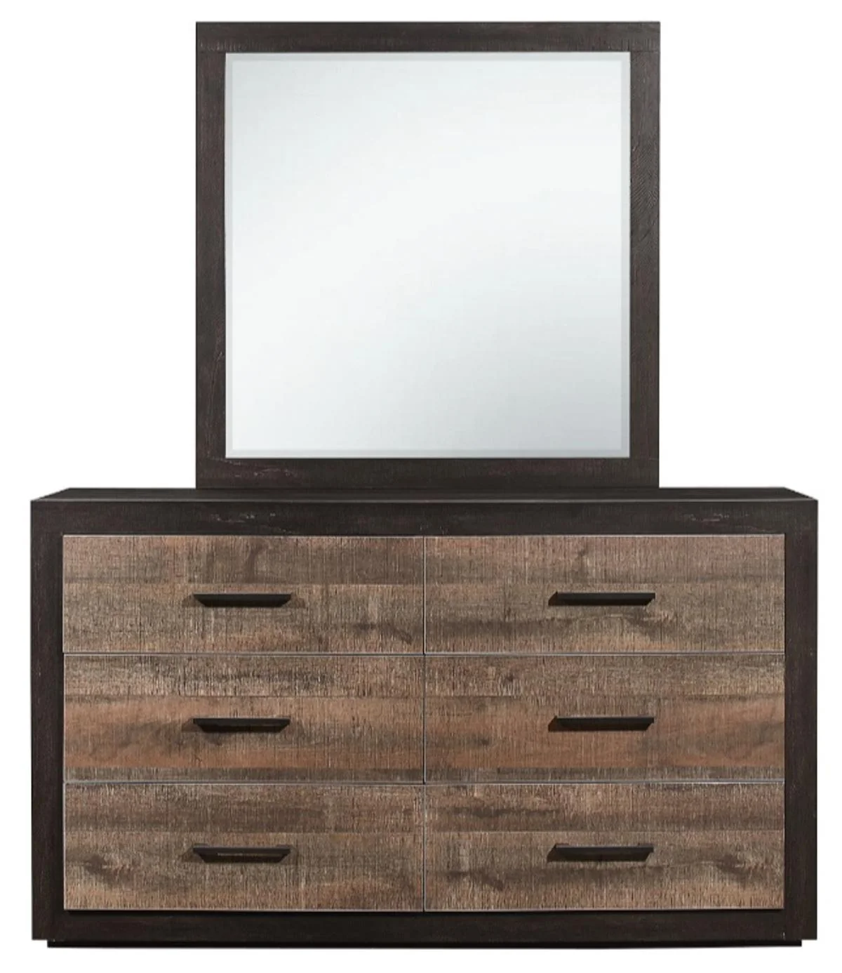 Miter Mirror in Rustin Mahogany & Dark Ebony 1762-6 - Image 2