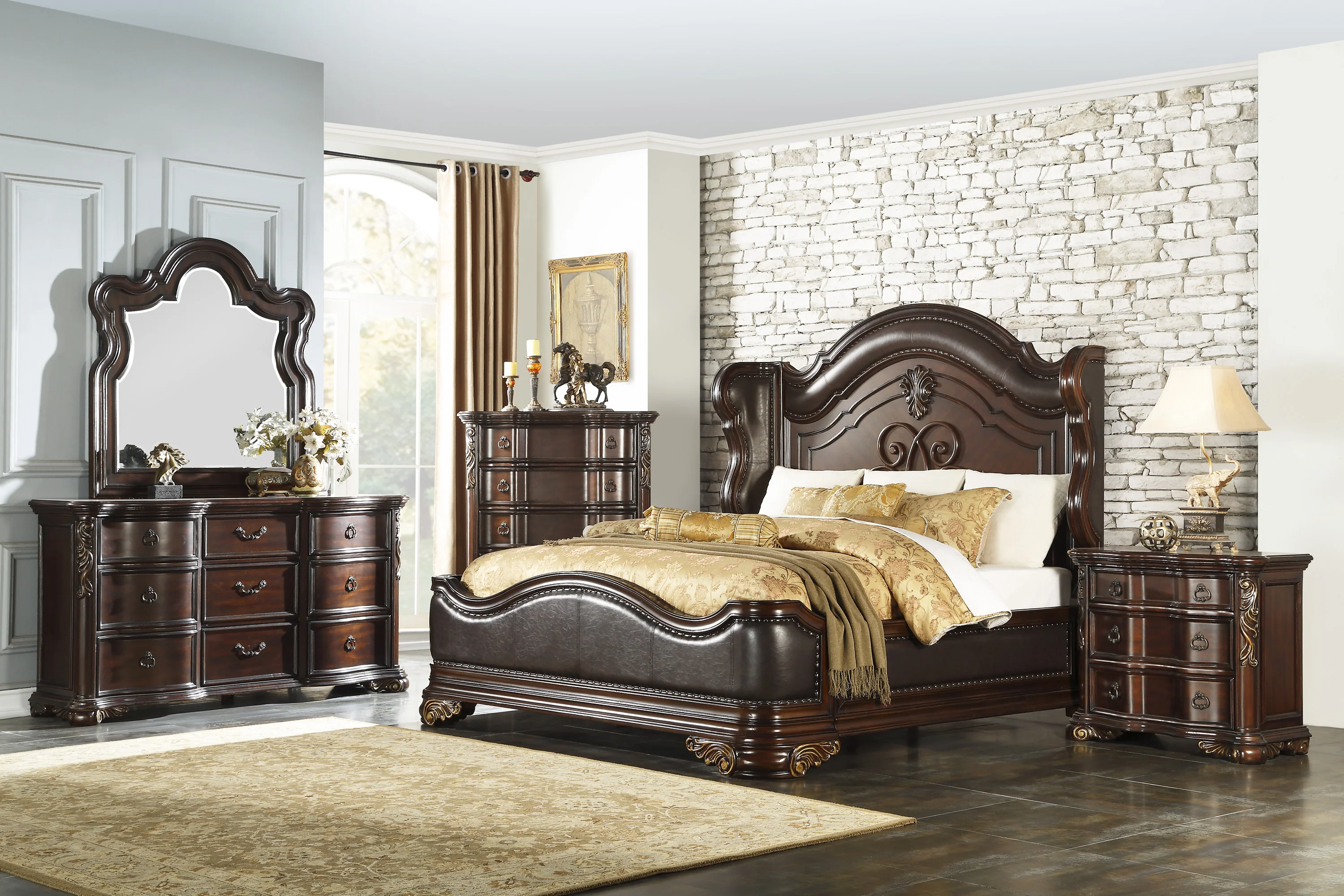 Royal Highlands 3 Drawer Nightstand in Rich Cherry 1603-4 - Image 6