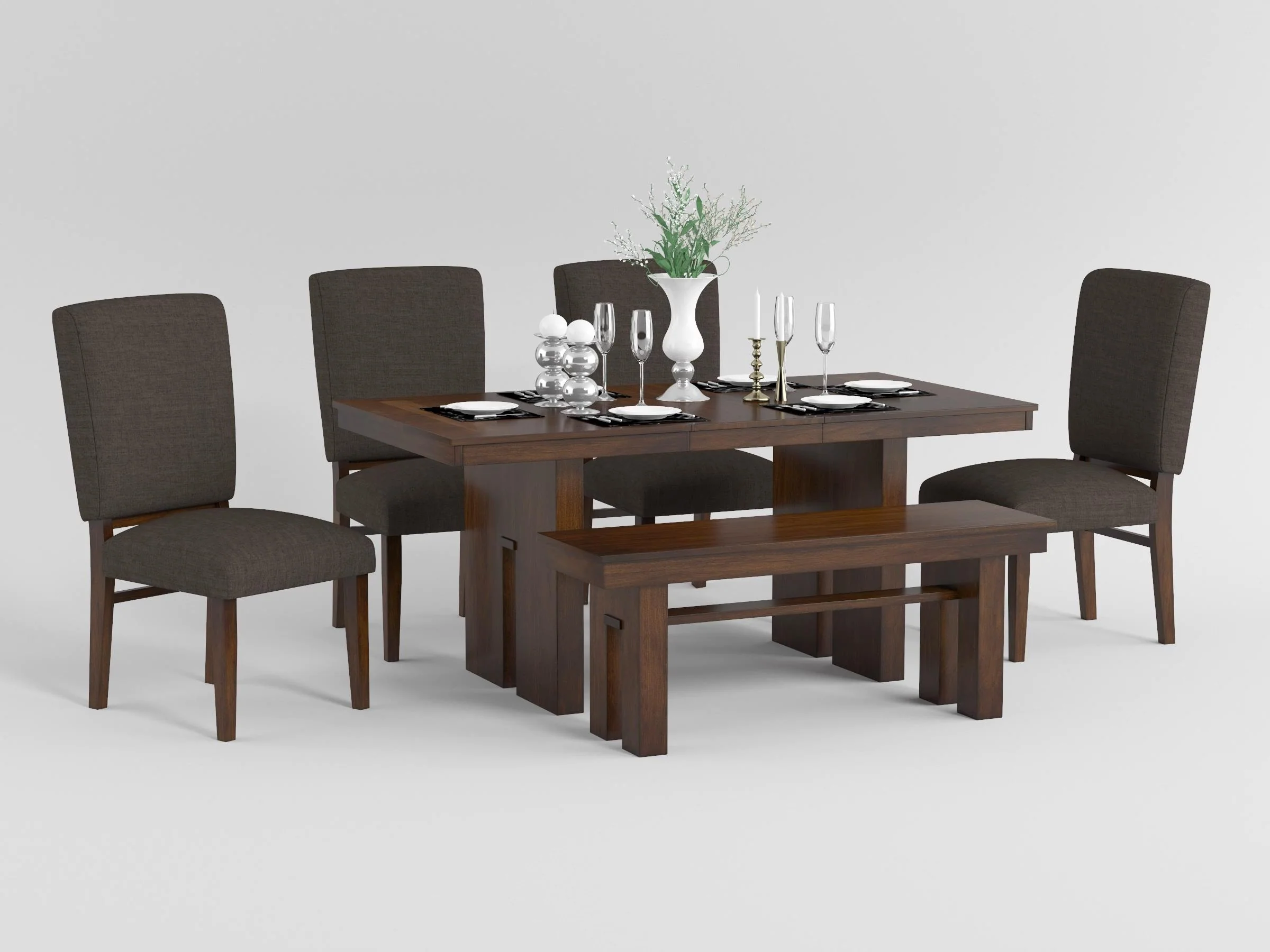 Sedley 58"Bench in Walnut 5415RF-13 - Image 5
