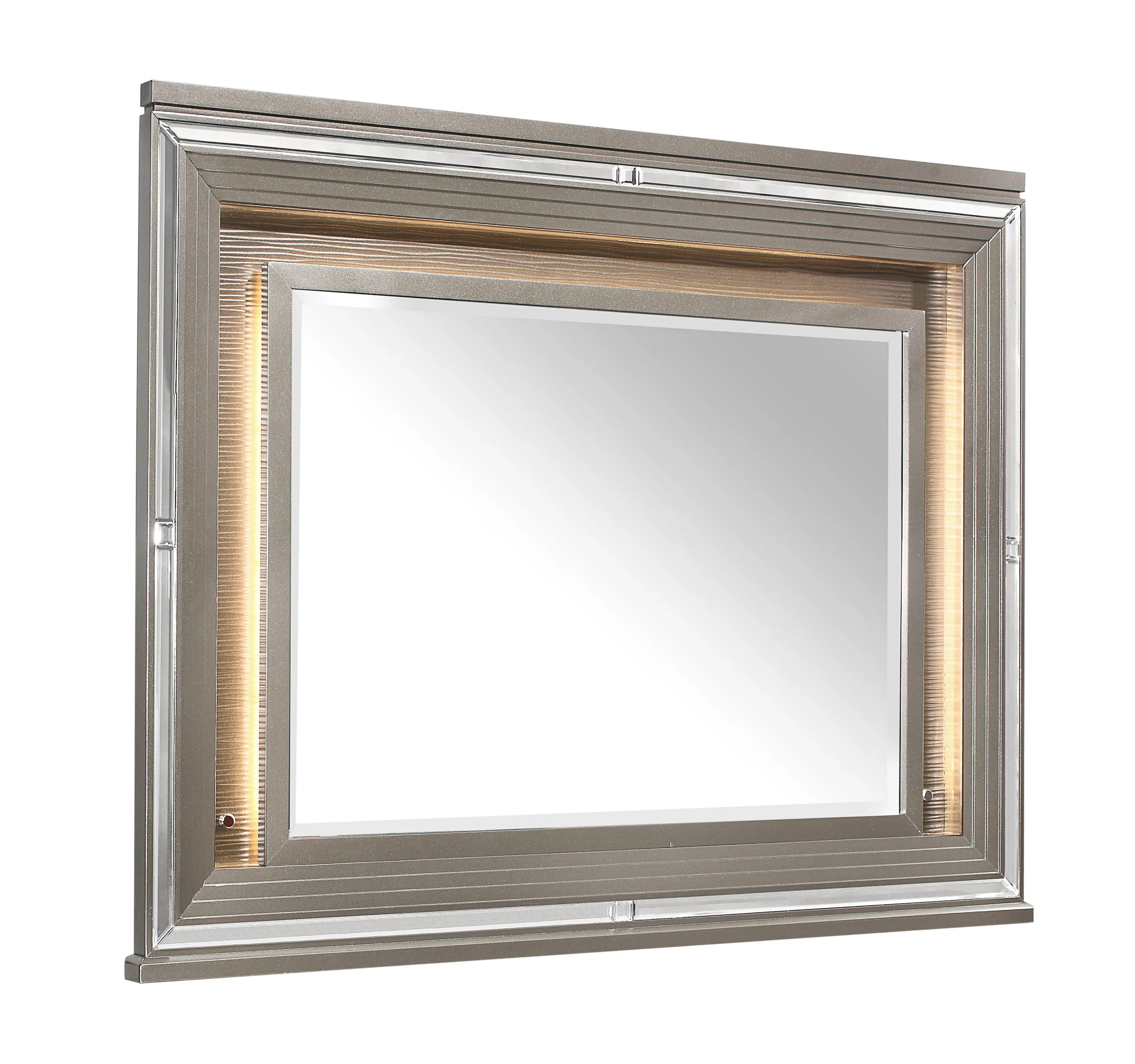 Tamsin Mirror in Silver Grey Metallic 1616-6 - Image 4
