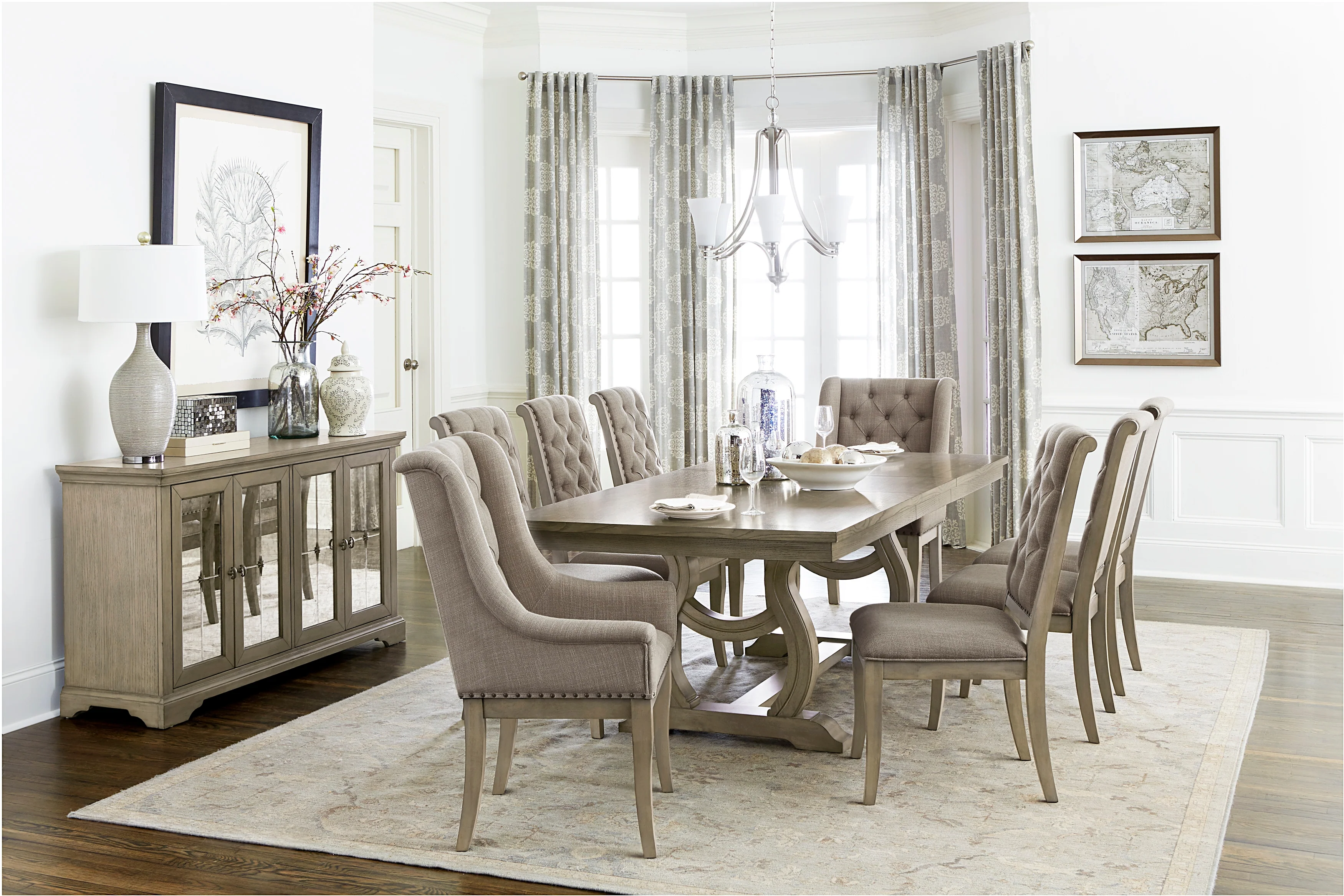 Vermillion Arm Chair in Gray (Set of 2) - Image 4