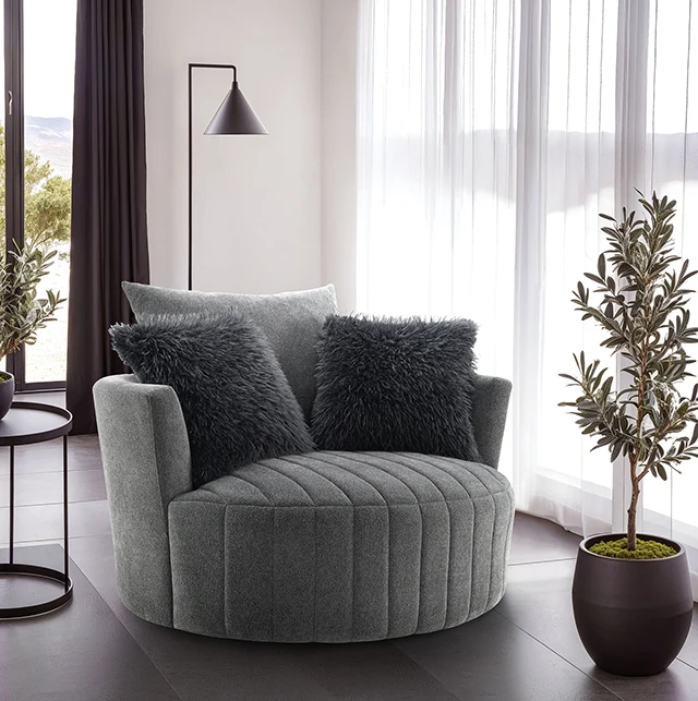 Hoople Channel Tufted Swivel Chair - Image 2