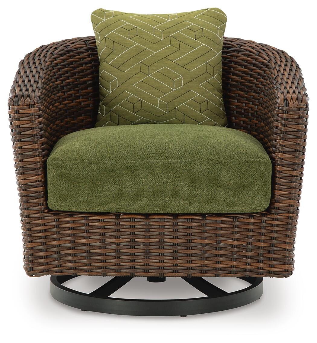 Horizon Hall Outdoor Swivel Lounge Chair with Cushion - Image 4