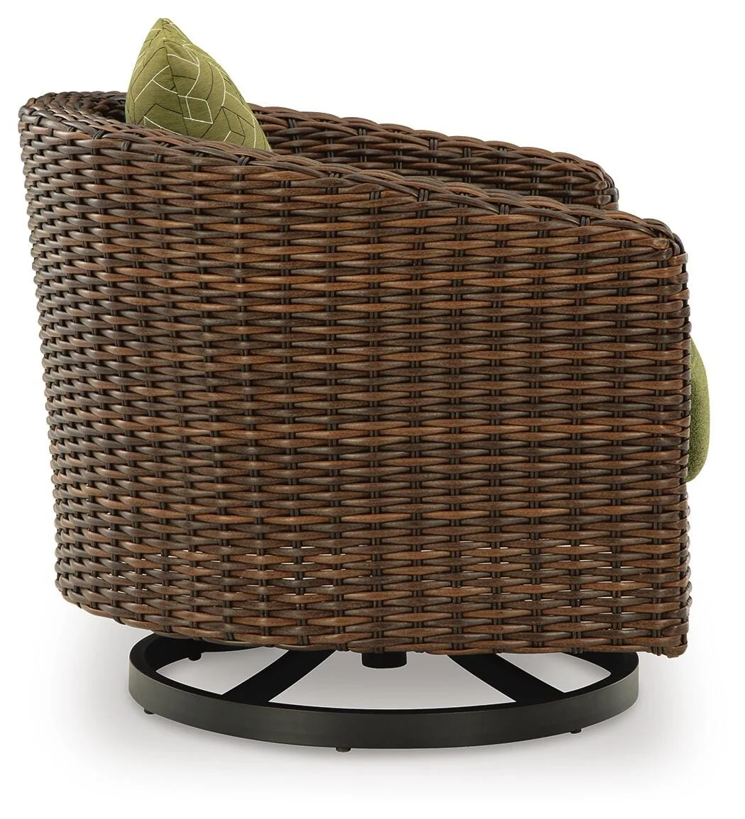 Horizon Hall Outdoor Swivel Lounge Chair with Cushion - Image 5