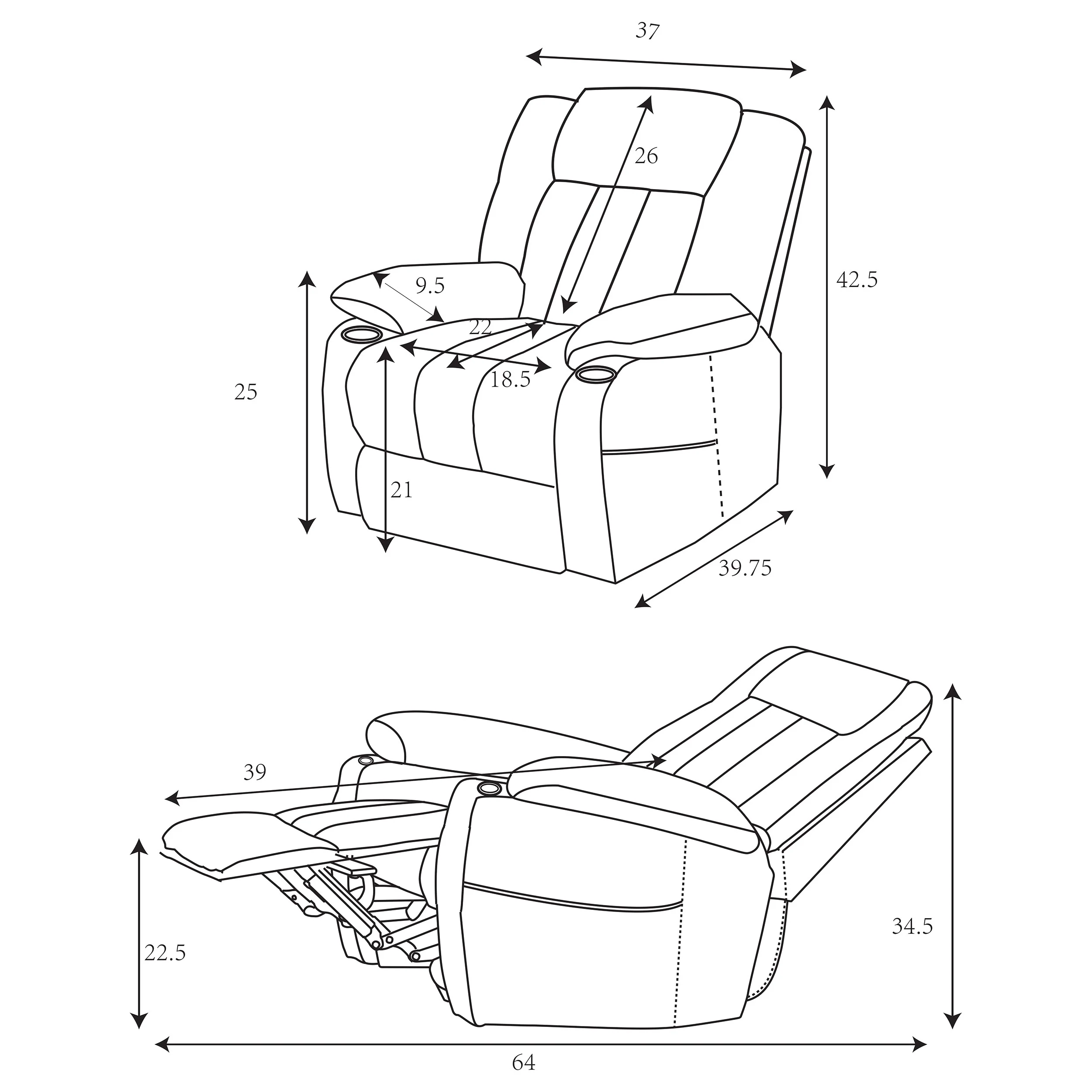 Houston Power Lift Recliner - Image 17