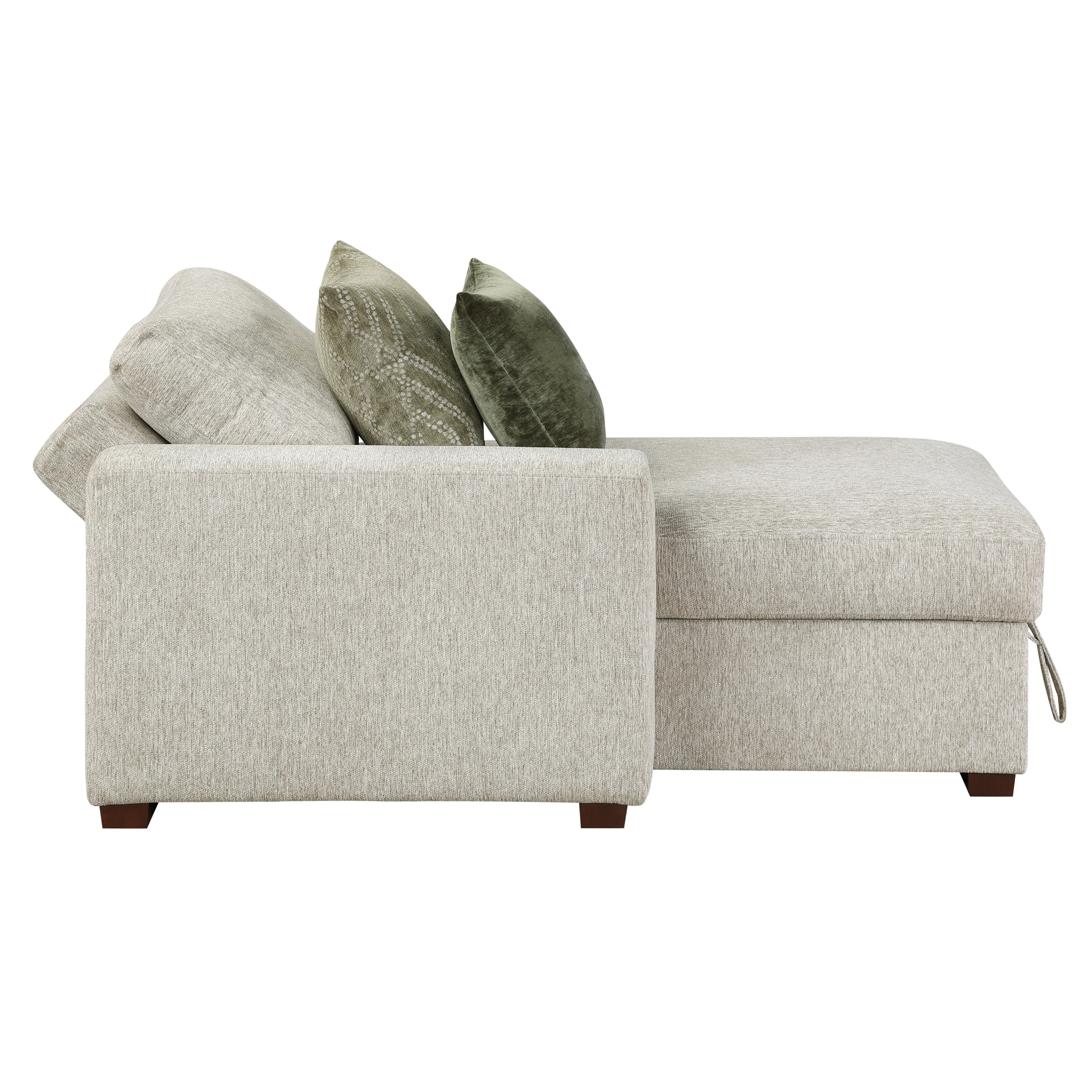 Isla convertible Chaise Lounge With Arms And Hidden Storage, Click Motion Back - Image 5