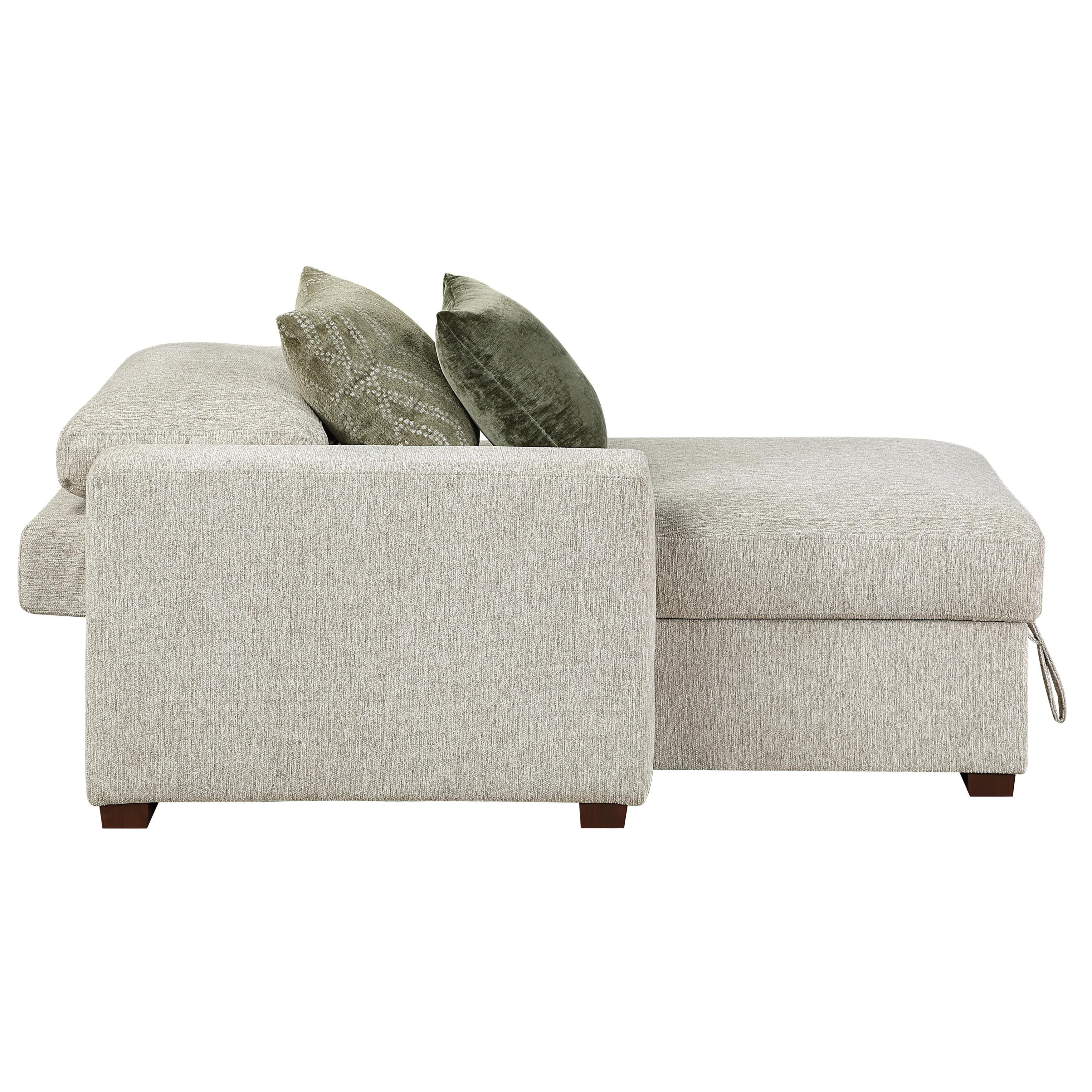 Isla convertible Chaise Lounge With Arms And Hidden Storage, Click Motion Back - Image 6