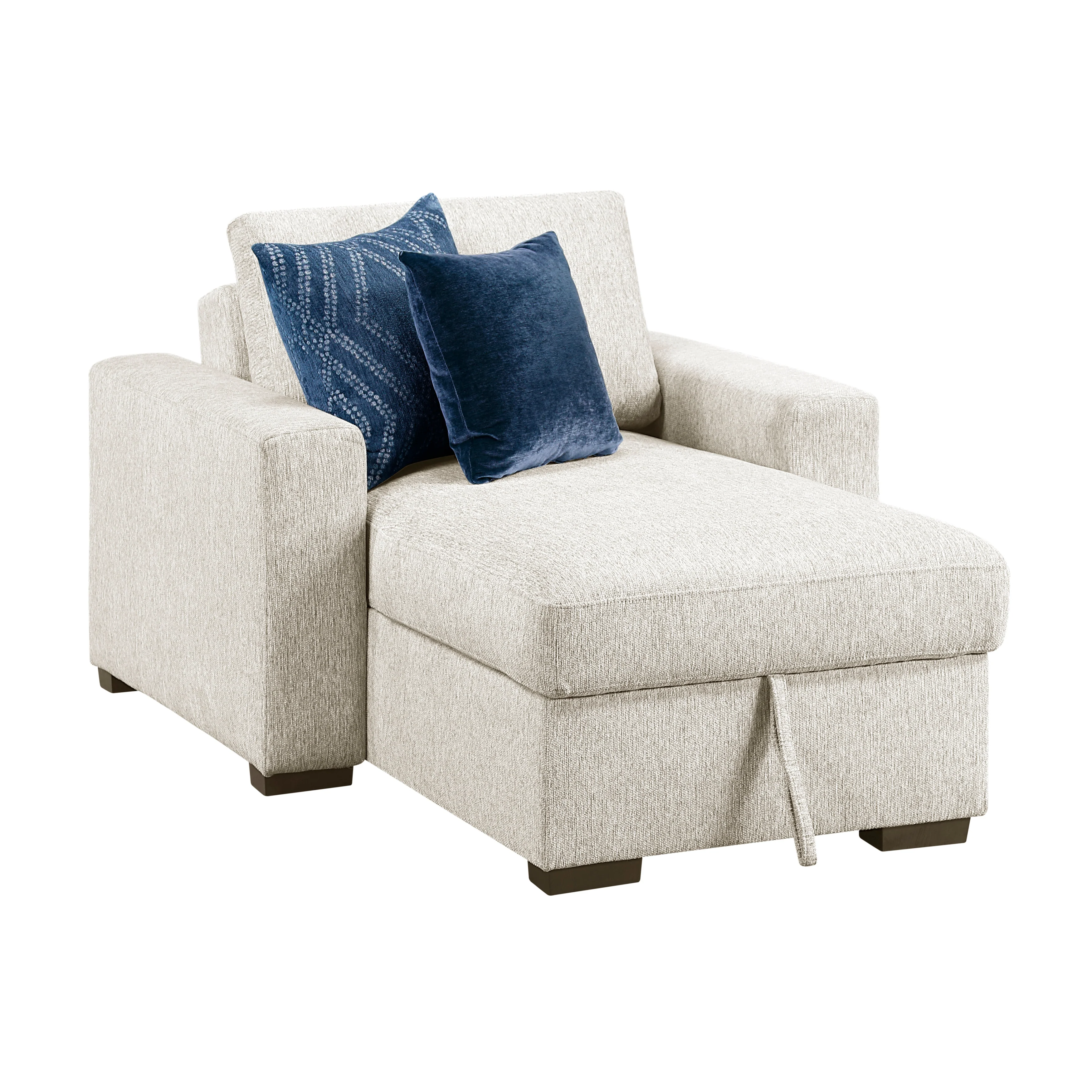 Isla convertible Chaise Lounge With Arms And Hidden Storage, Click Motion Back - Image 8