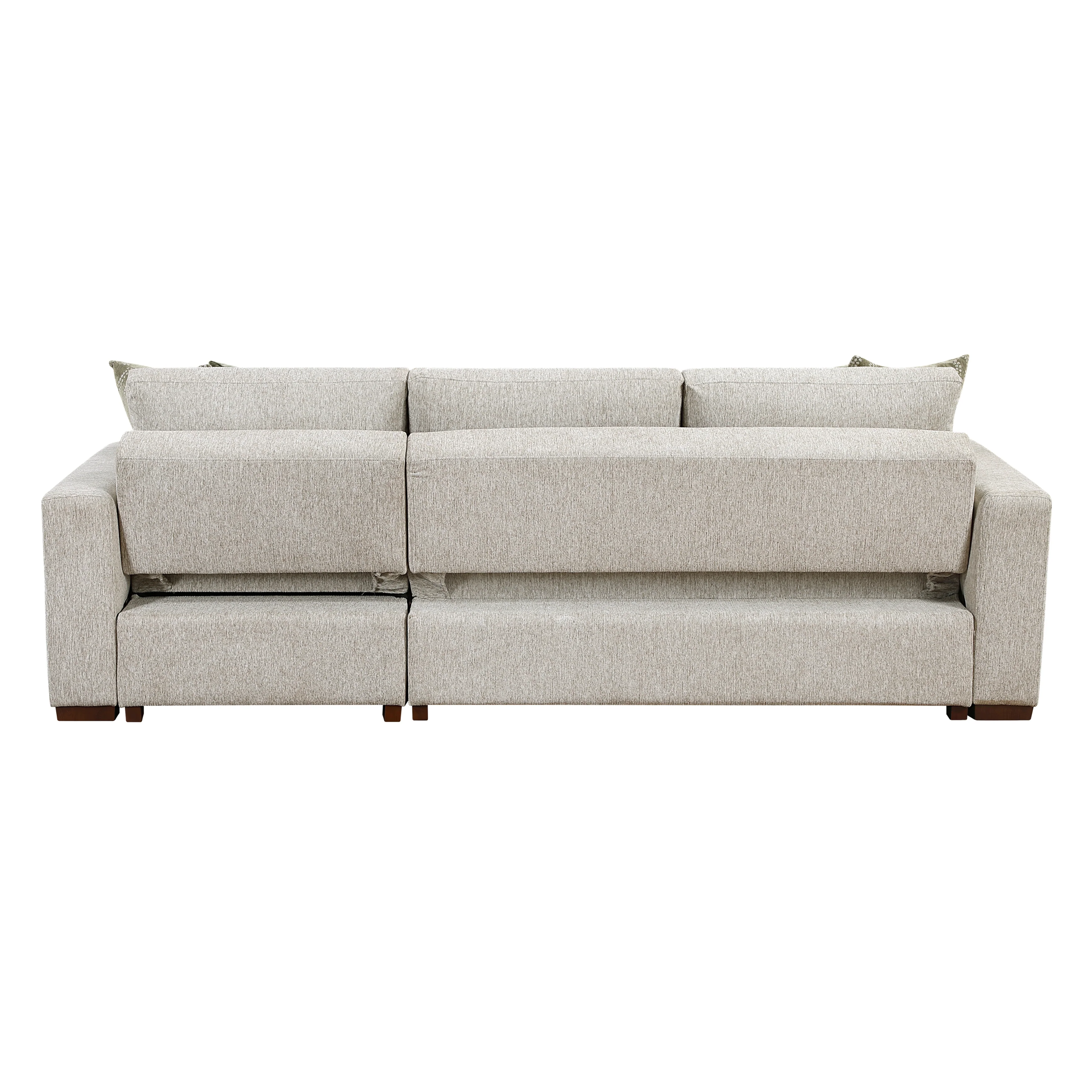 Isla 2-piece Sectional With Reversible Chaise, Pull-out Bed And Hidden Storage, Click Motion Back - Image 5