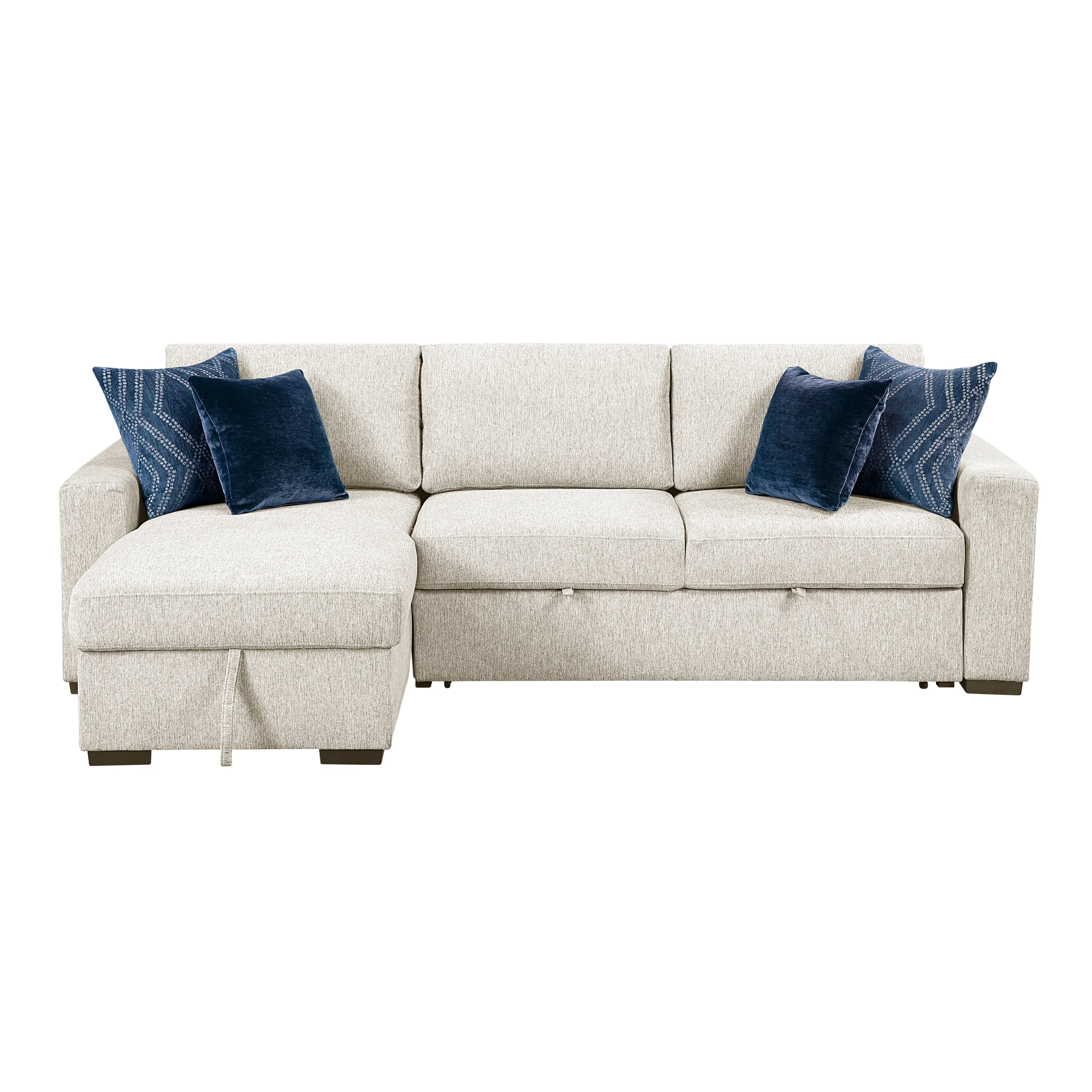 Isla 2-piece Sectional With Reversible Chaise, Pull-out Bed And Hidden Storage, Click Motion Back - Image 6