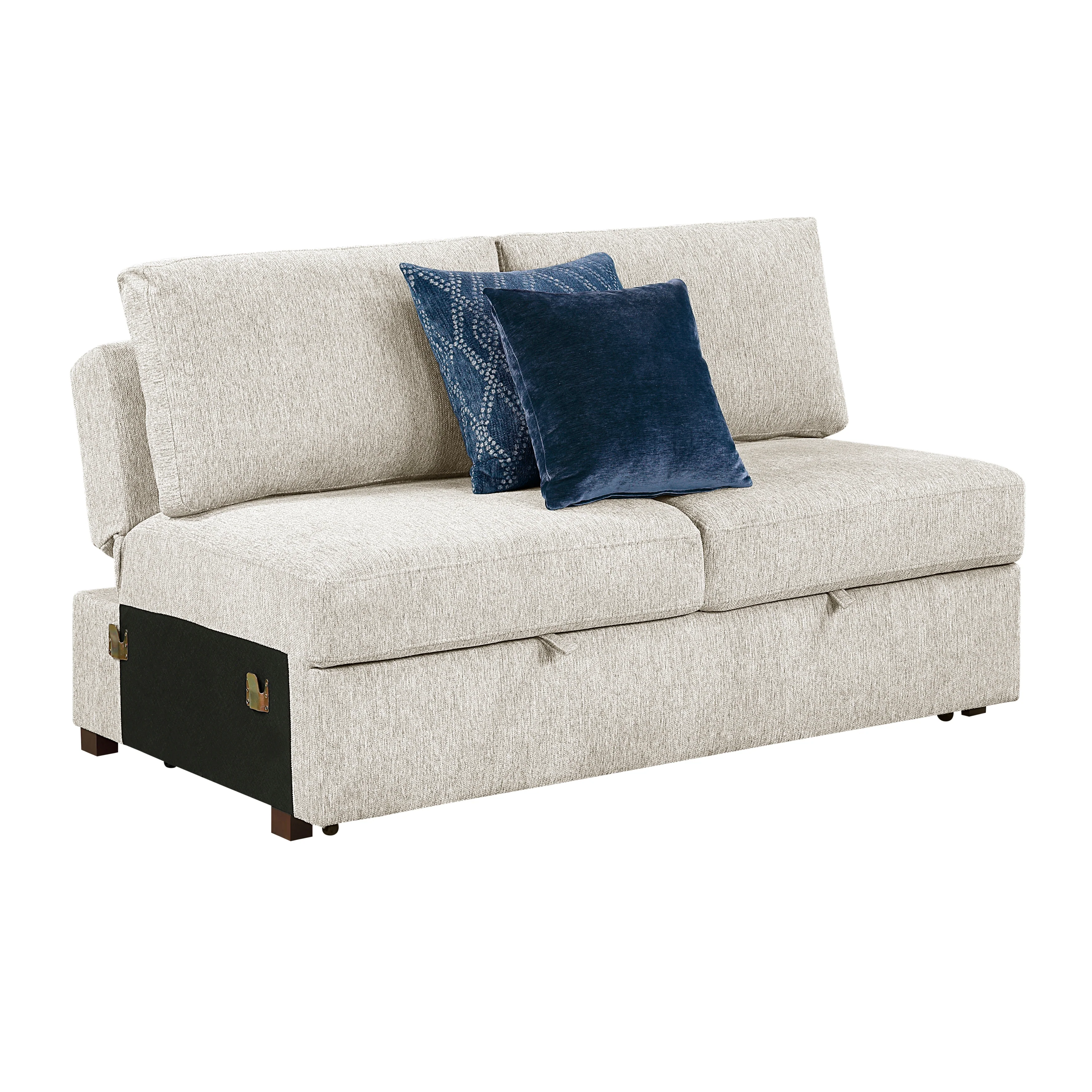 Isla 3-piece Sectional With Reversible Chaise, Pull-out Bed, Hidden Storage And Ottoman, Click Motion Back - Image 7