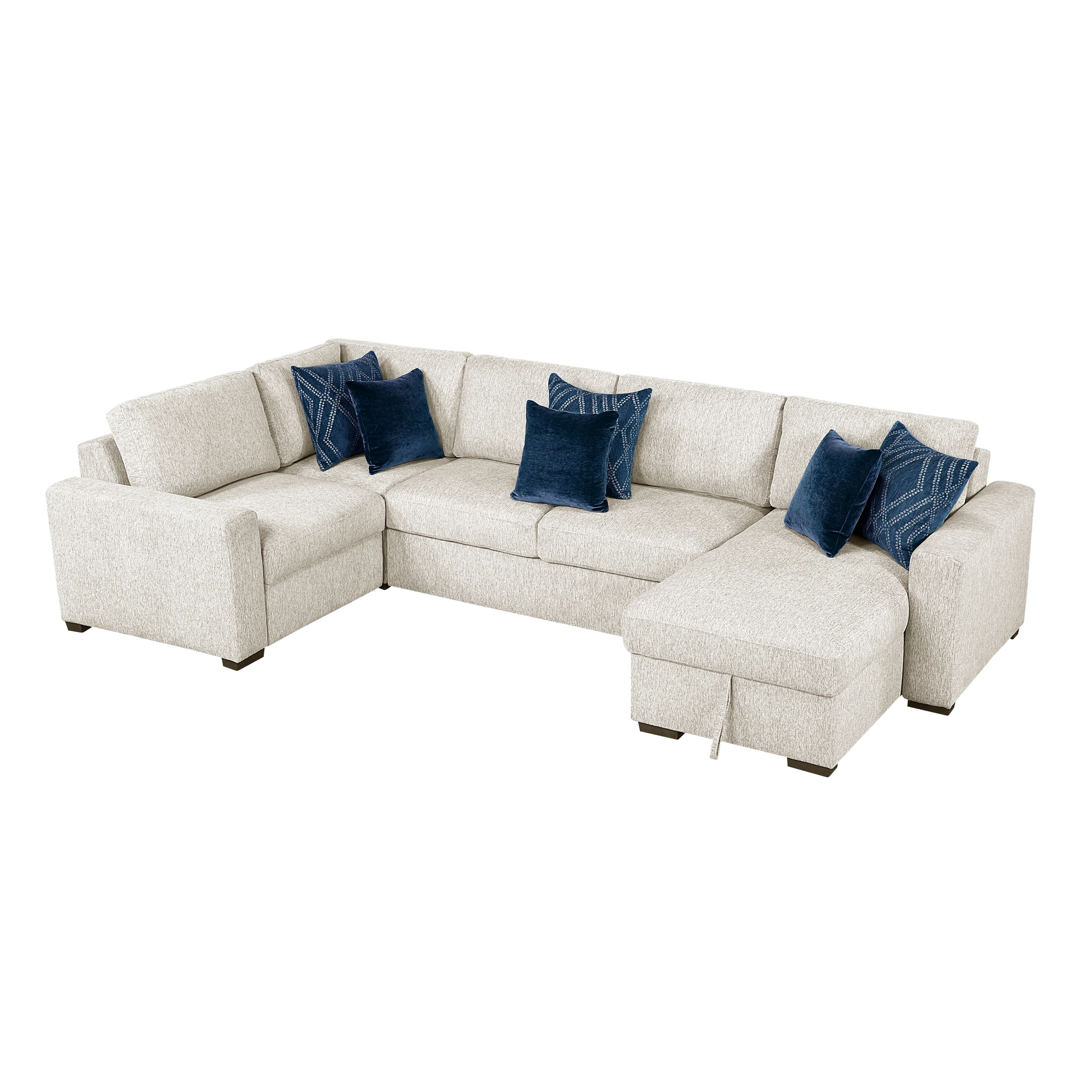 Isla 4-piece Sectional With Convertible And Reversible Chaise, Hidden Storage, Click Motion Back - Image 9