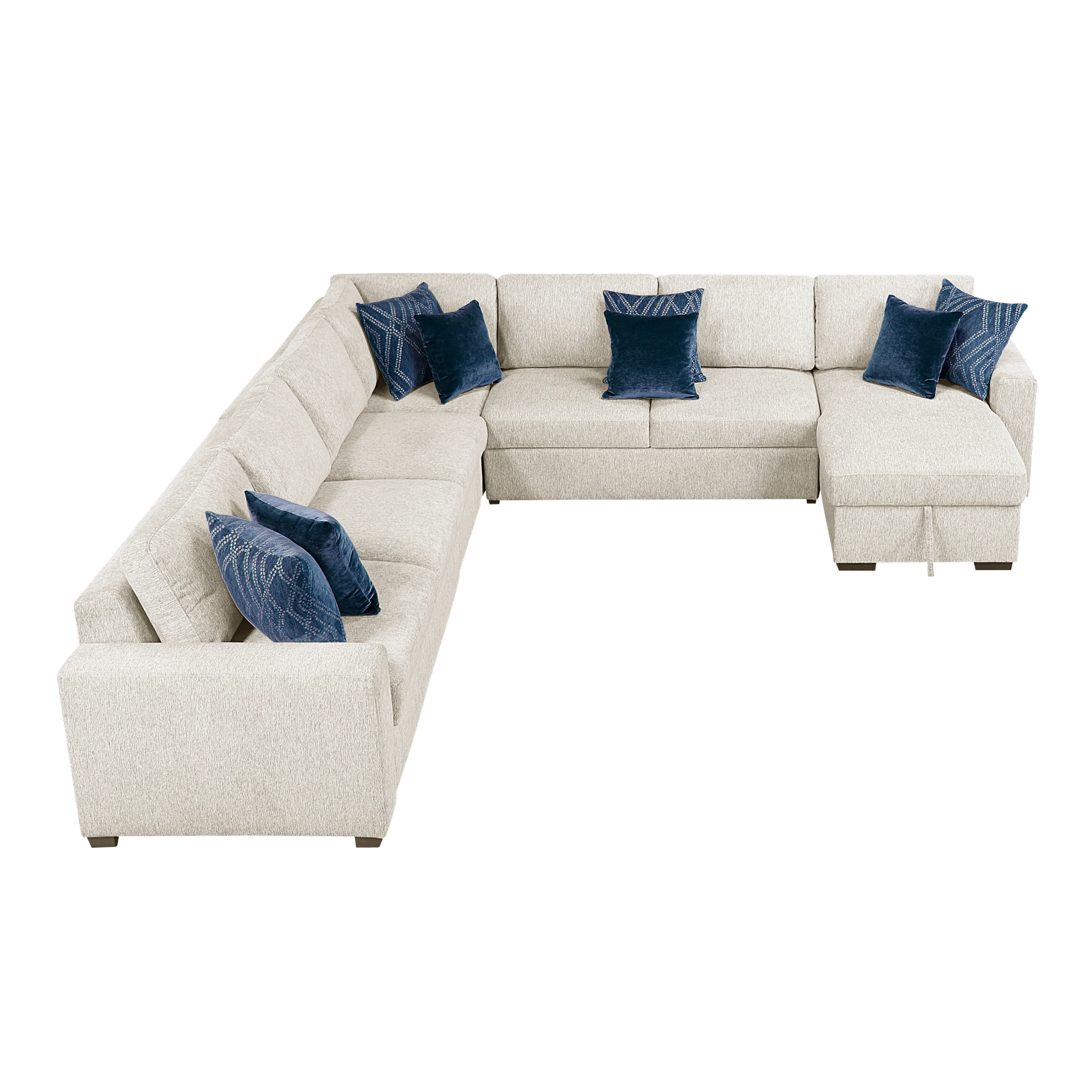 Isla 5-piece Sectional With Convertible And Reversible Chaise, Hidden Storage, Click Motion Back - Image 8