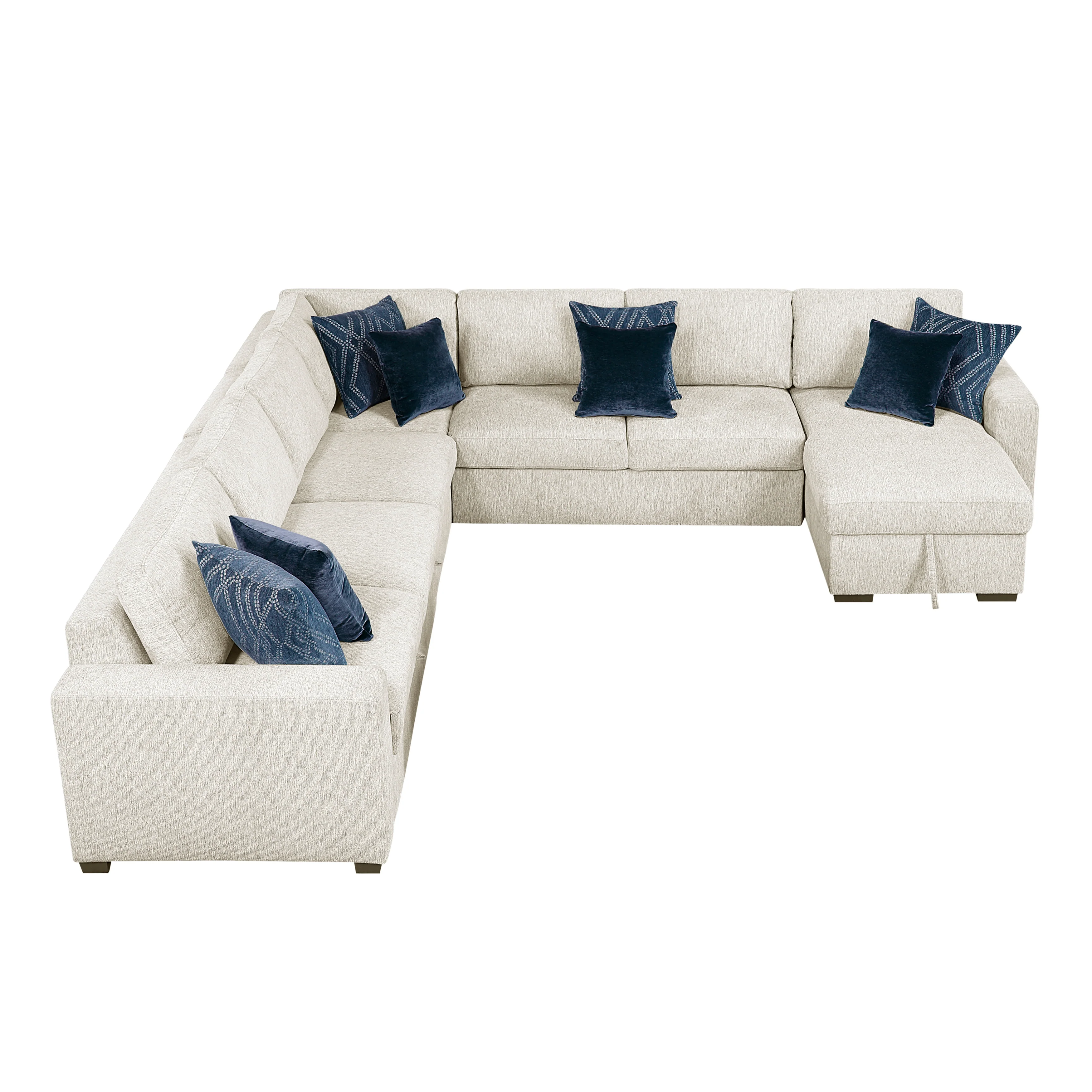 Isla 5-piece Sectional With Reversible Chaise, Pull-out Bed And Hidden Storage - Image 3
