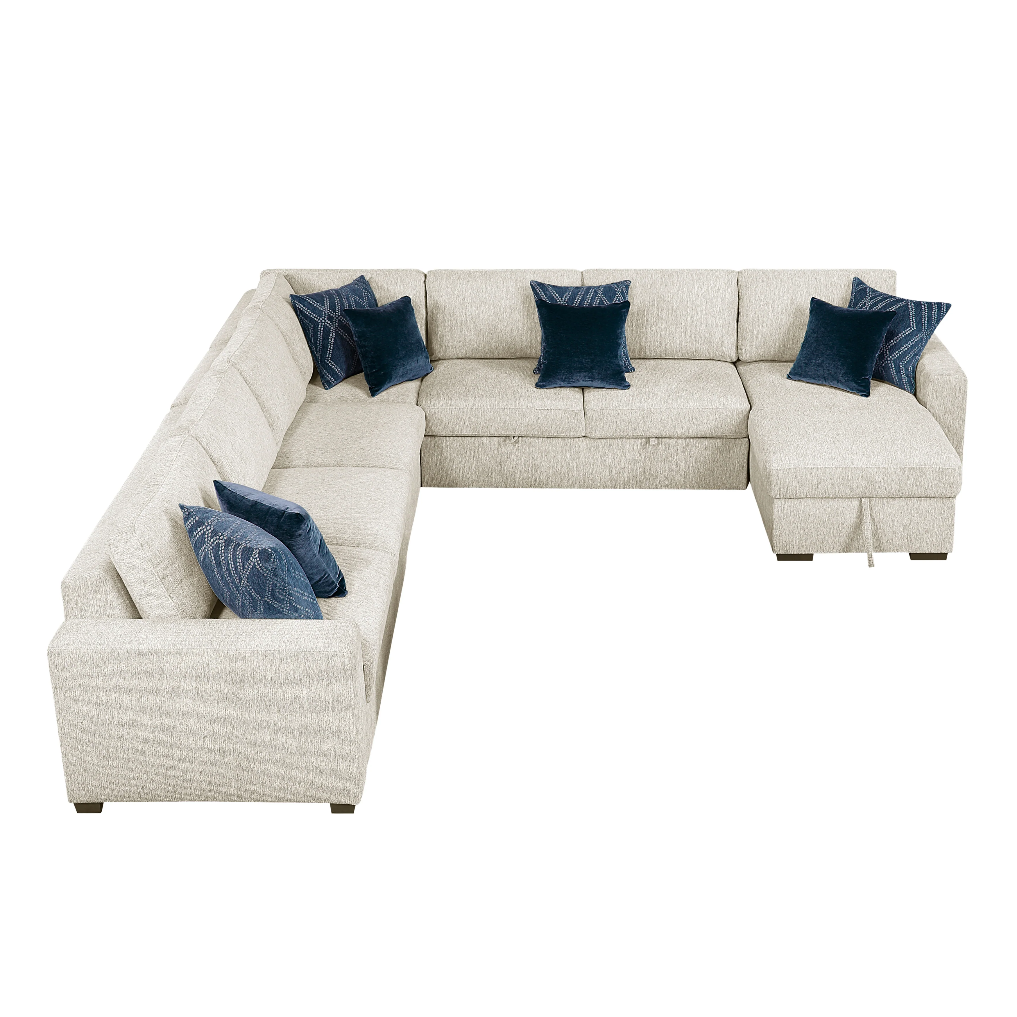 Isla 5-piece Sectional With Reversible Chaise, Pull-out Bed And Hidden Storage - Image 4