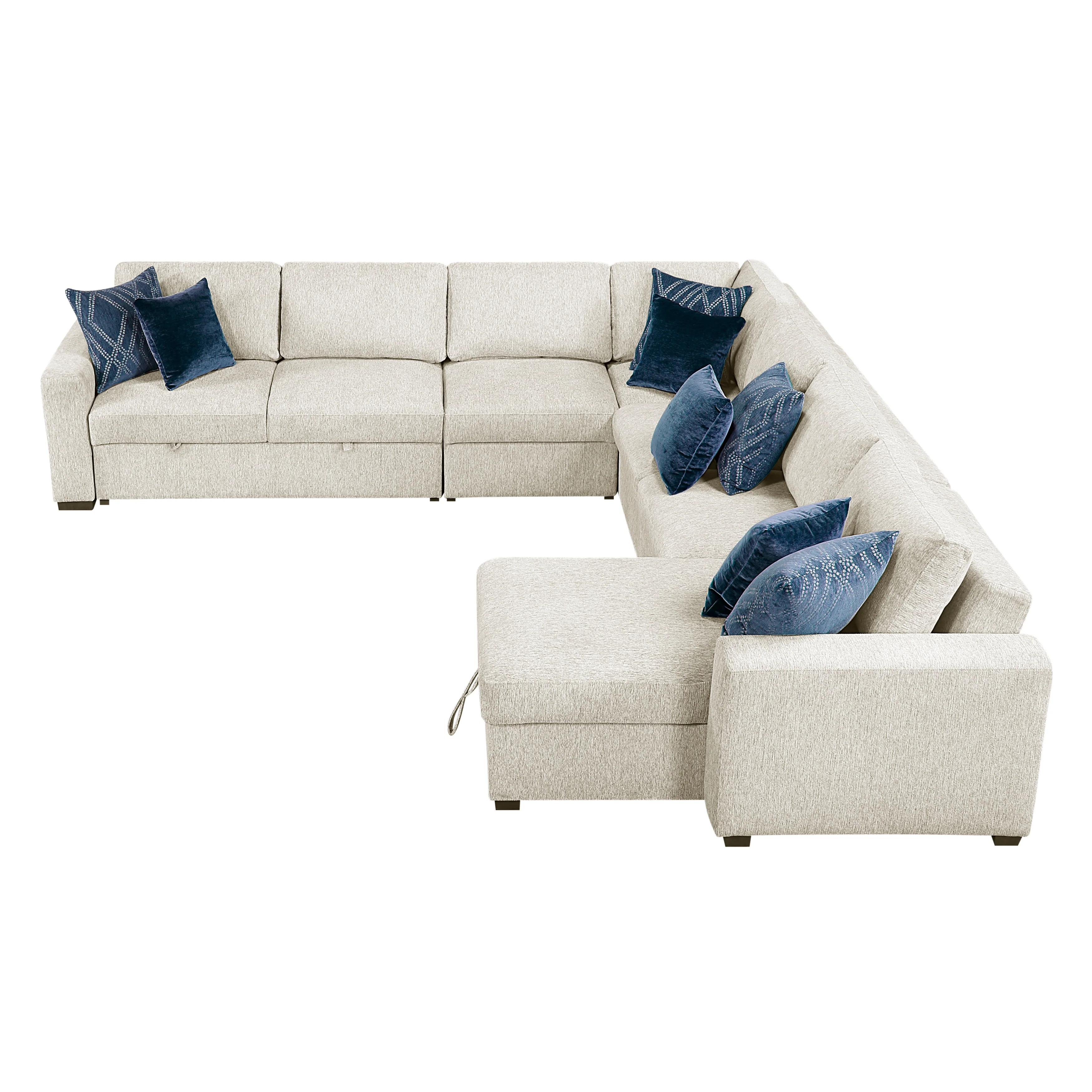 Isla 5-piece Sectional With Reversible Chaise, Pull-out Bed And Hidden Storage - Image 5