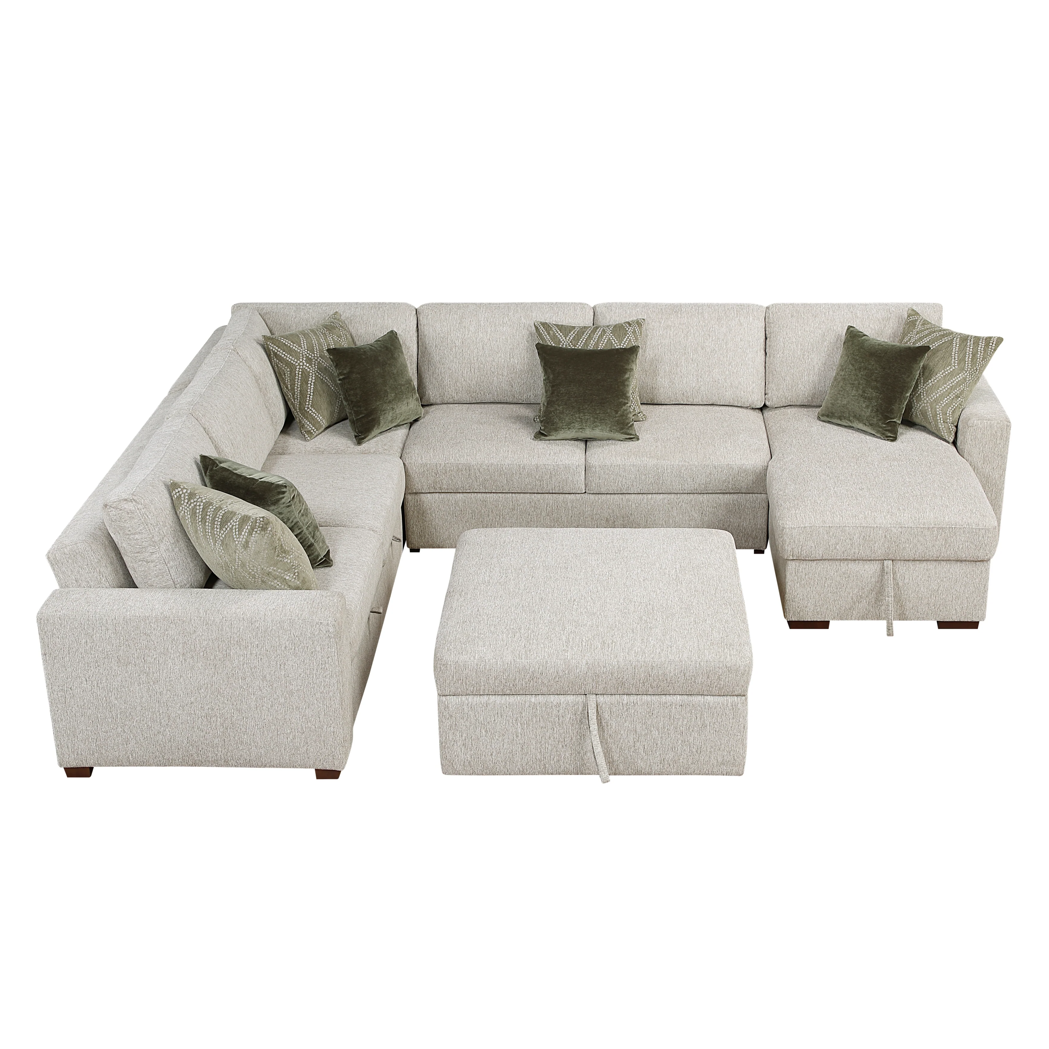 Isla 5-piece Sectional With Reversible Chaise, Pull-out Bed And Ottoman - Image 3